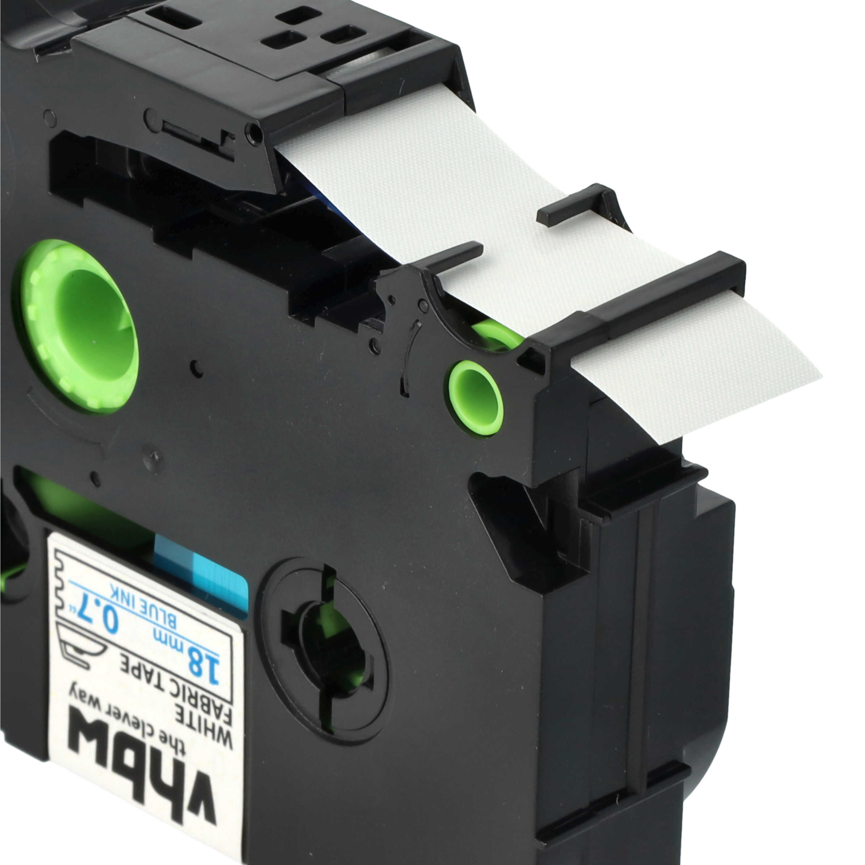 Label Tape replaces Brother TZE-FA4 - 18 mm Blue to White, Iron-On