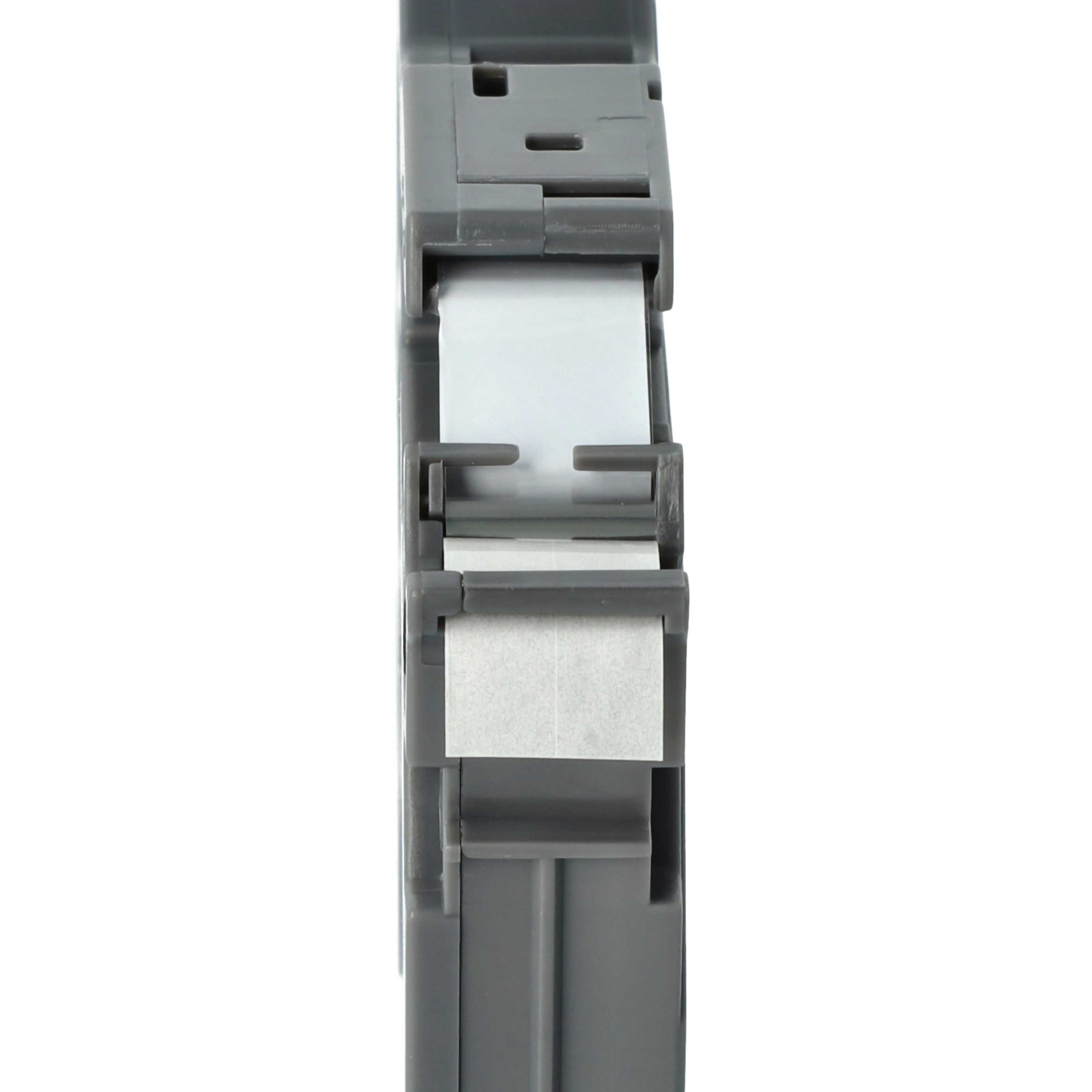 5x Label Tape replaces Brother TZ-135, TZE-135 - 12 mm White to Transparent