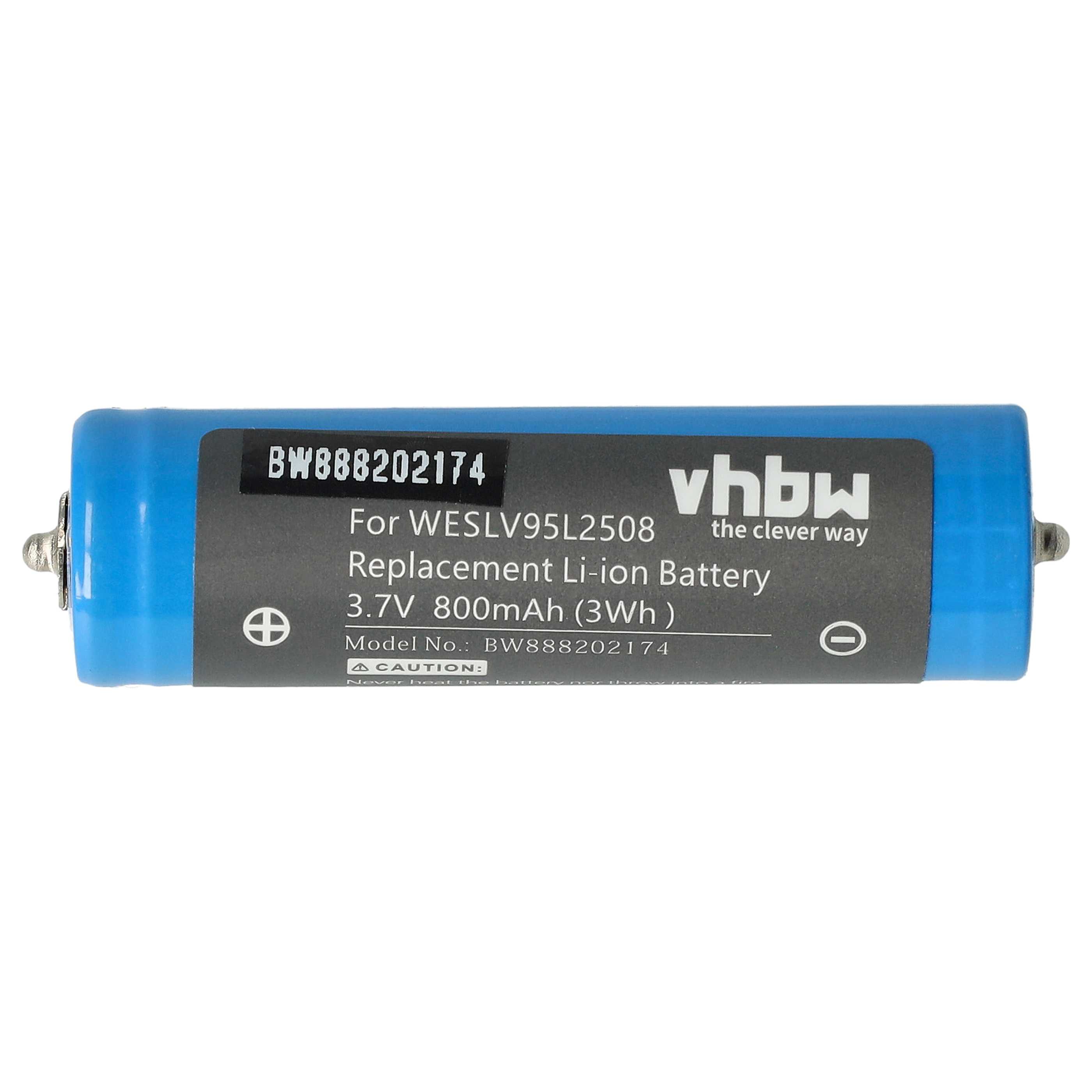 Batterie remplace Panasonic WES8163L2505, WESLV95L2508 pour rasoir électrique - 800mAh 3,7V Li-ion