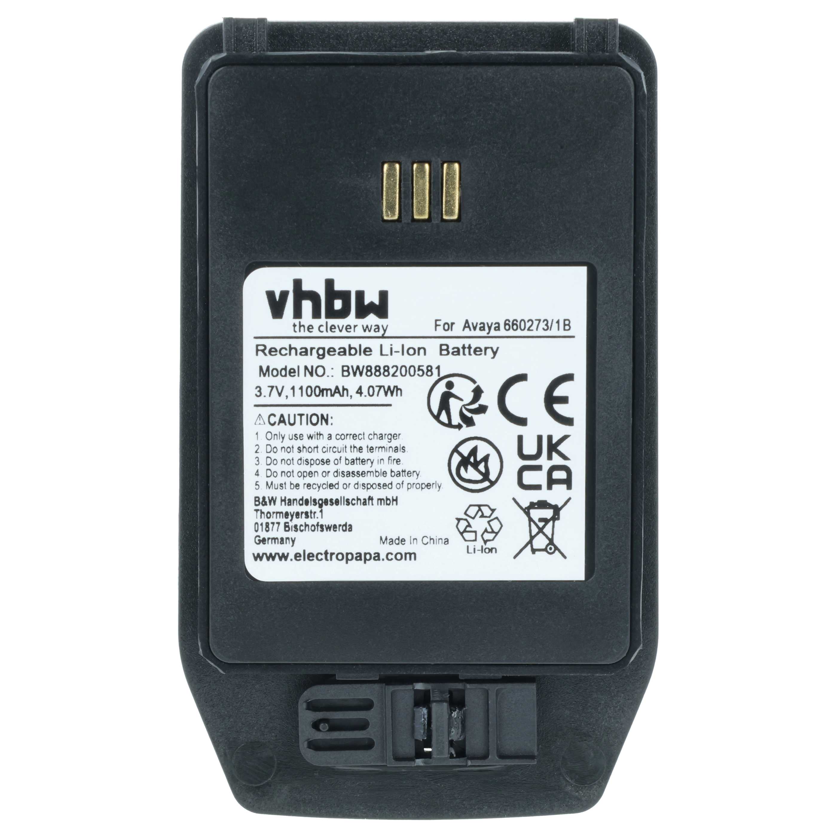 5x Akumulator do telefonu smartfona zamiennik Ascom 1220187, 660273/1B - 1100 mAh 3,7 V Li-Ion