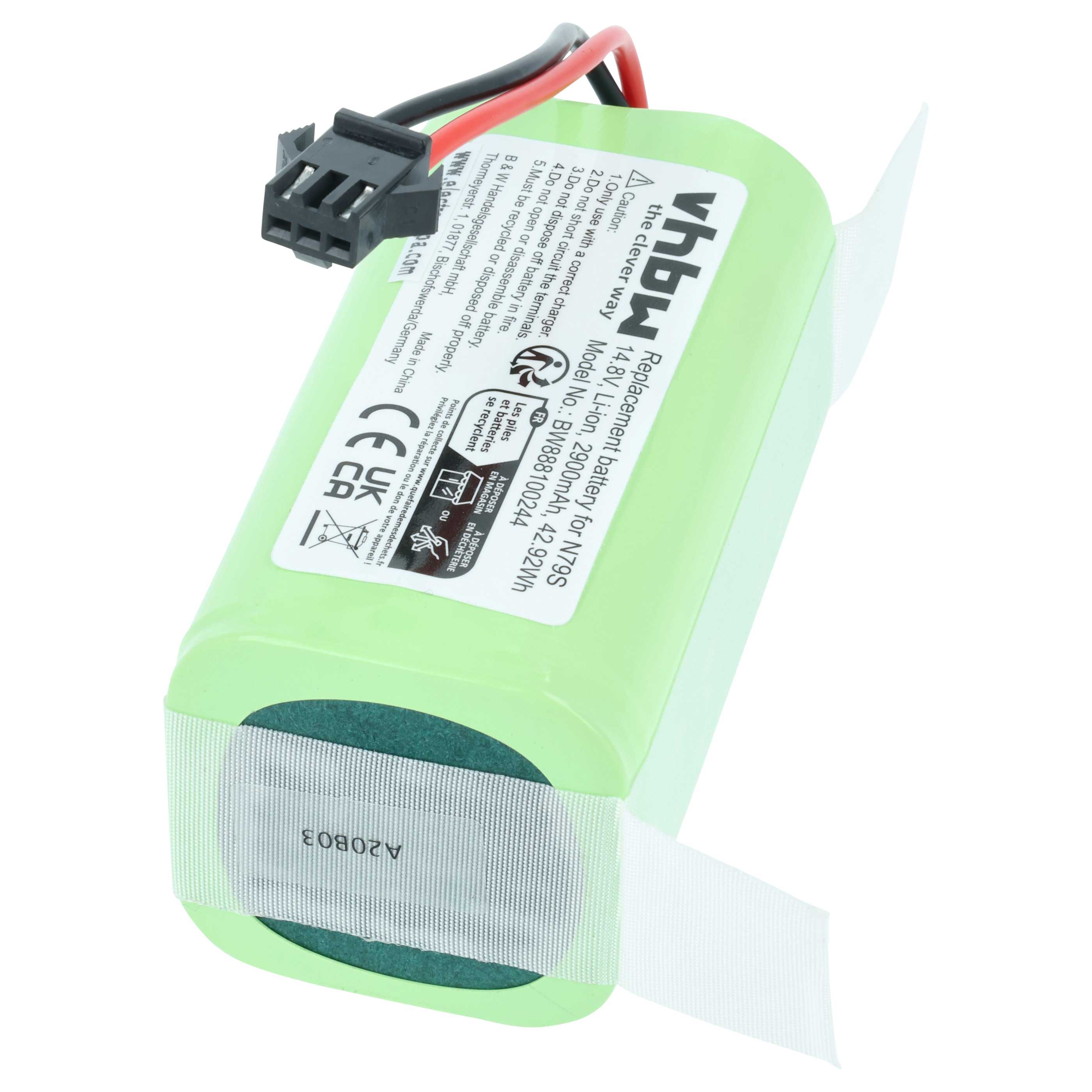 Batteria sostituisce Cecotec CONG1002 per robot aspiratore - 2900mAh 14,8V Li-Ion