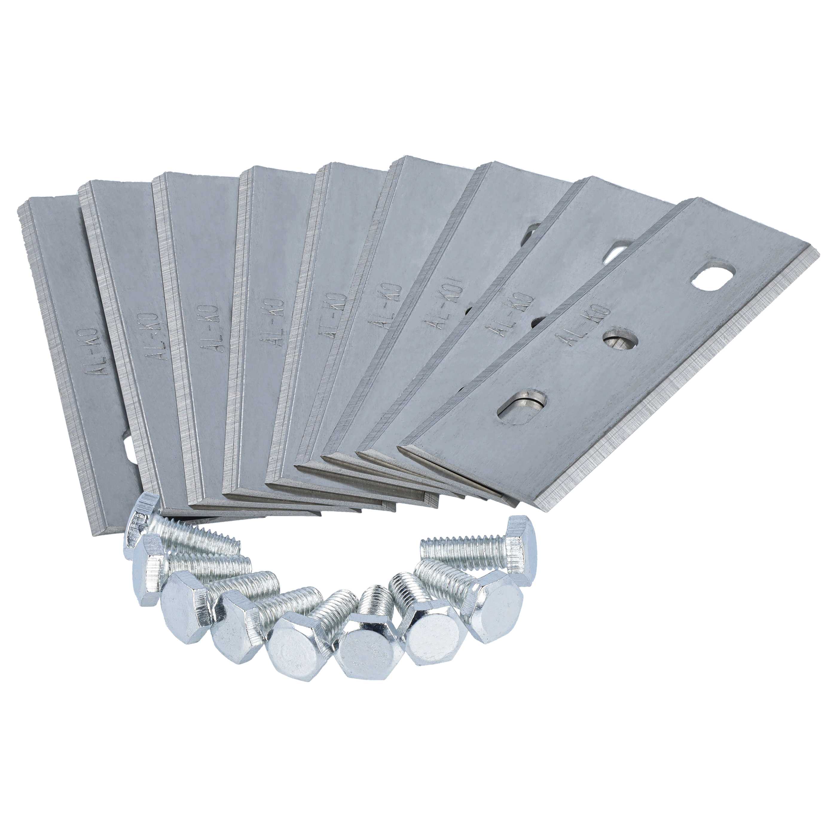 9x Messer als Ersatz für Al-Ko 127465 Rasenmäher - Klinge, Metall, silber