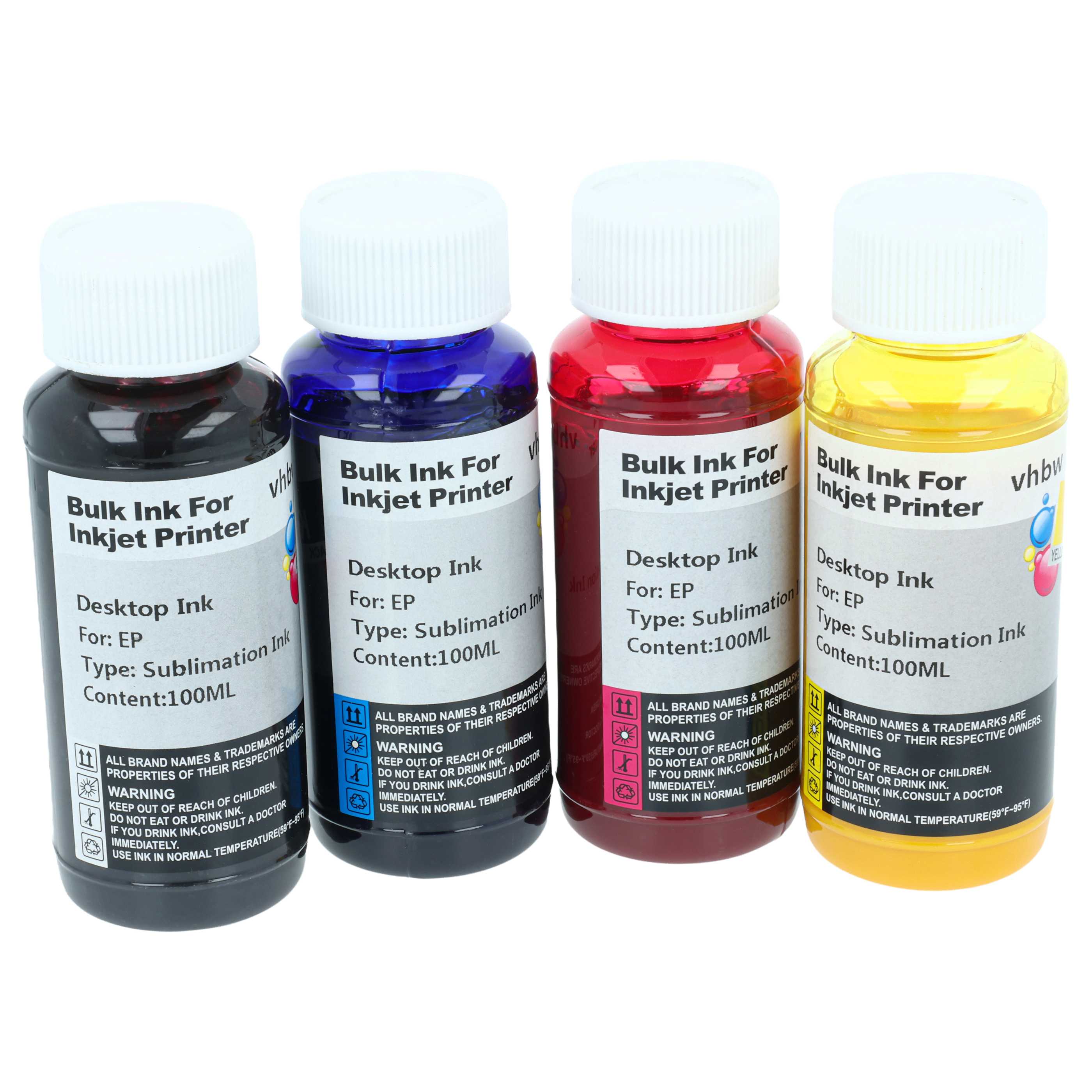 4x Sublimation Ink Multi-Coloured suitable for Lanier, Ricoh Aficio GX E3300N Sublimation Printer etc., 100 ml