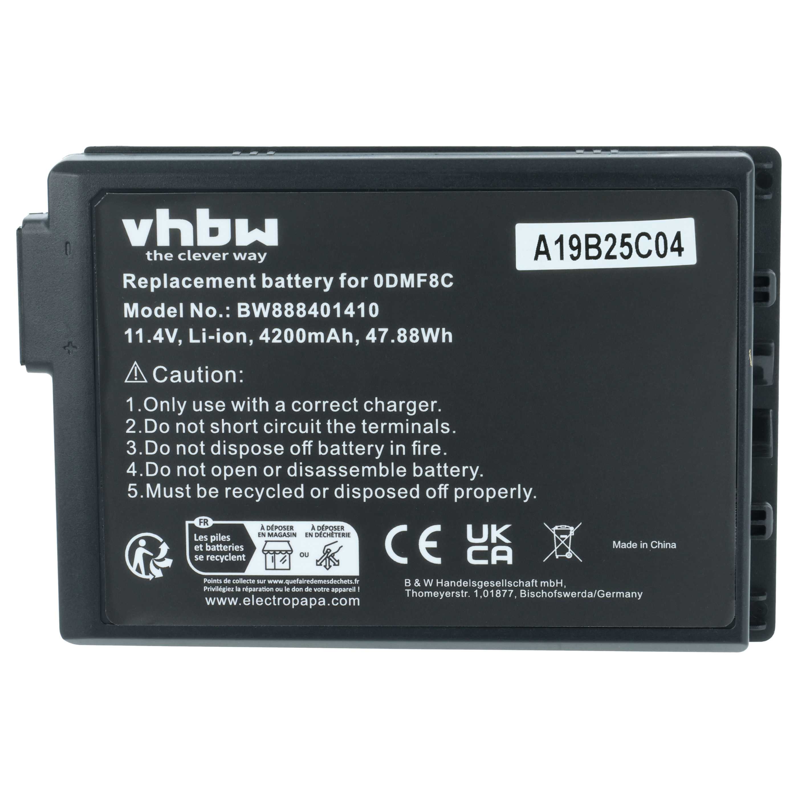 Akumulator do laptopa zamiennik Dell P86G001, P85G, P85G001, 7WNW1, DMF8C, 0DMF8C - 4200 mAh 11,4 V Li-Ion