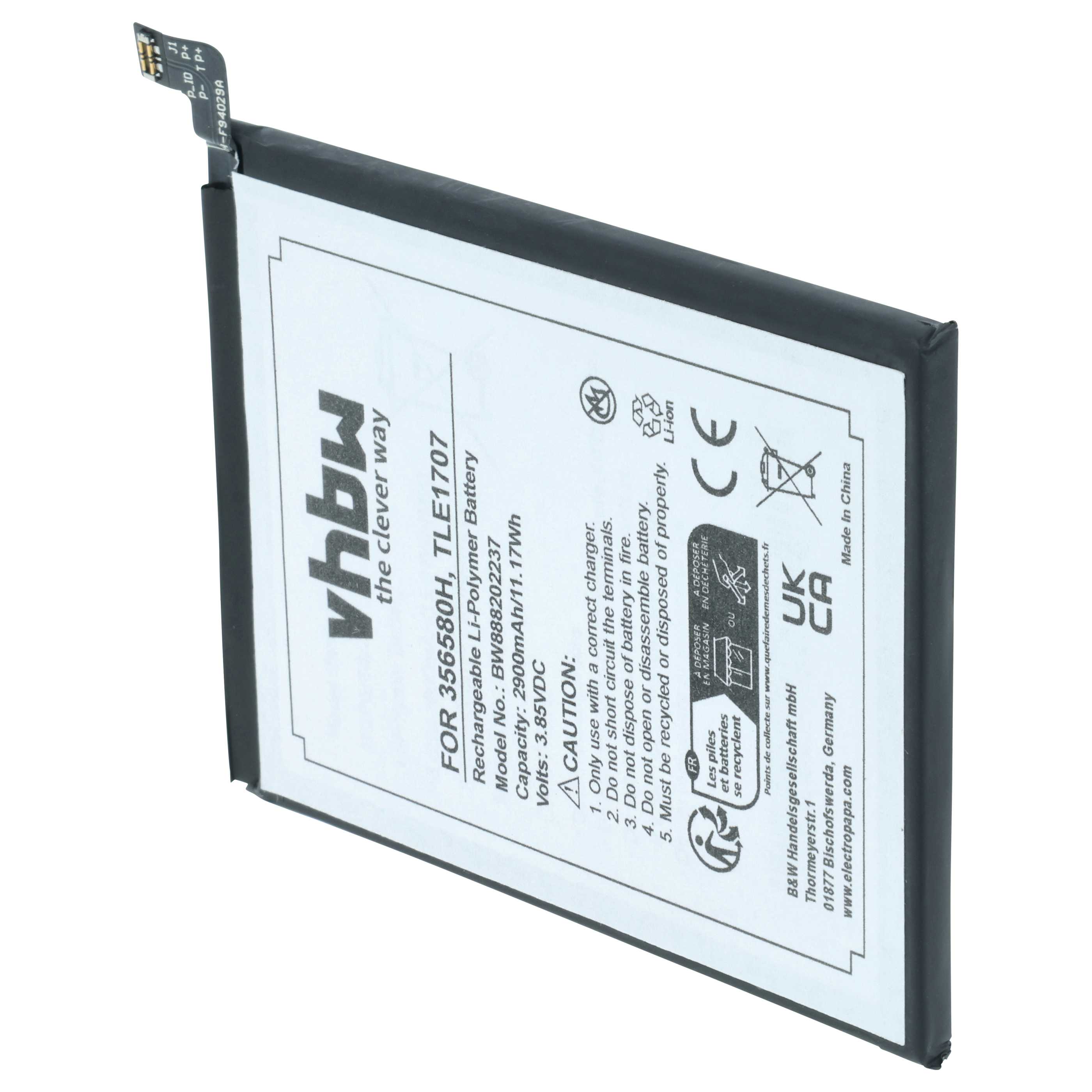 Akumulator do telefonu smartfona zamiennik Wiko 356580H, S104-Z37000-000, TLE1707 - 2900 mAh 3,85 V LiPo