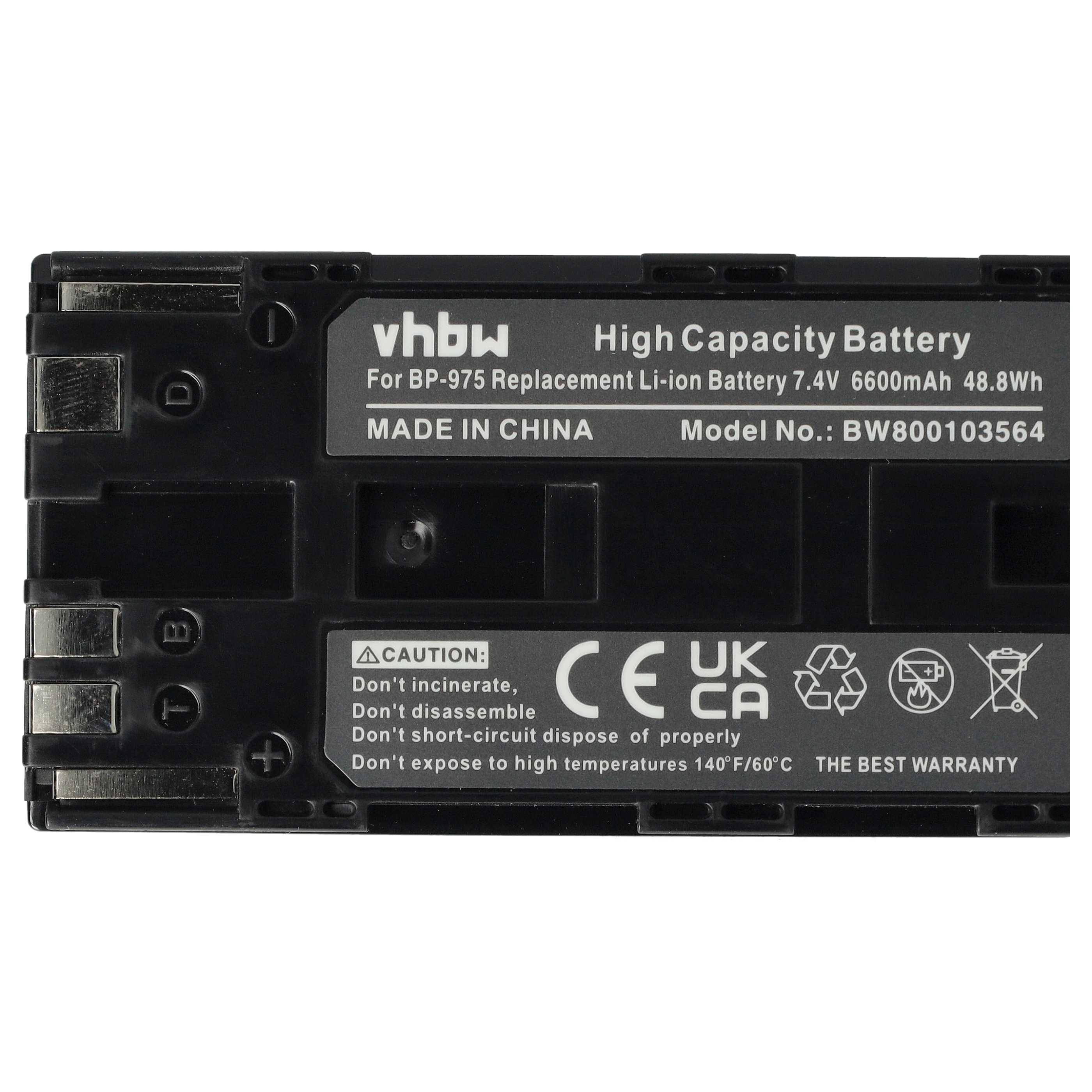 Videokamera-Akku als Ersatz für Canon BP-955 - 6600mAh 7,4V Li-Ion