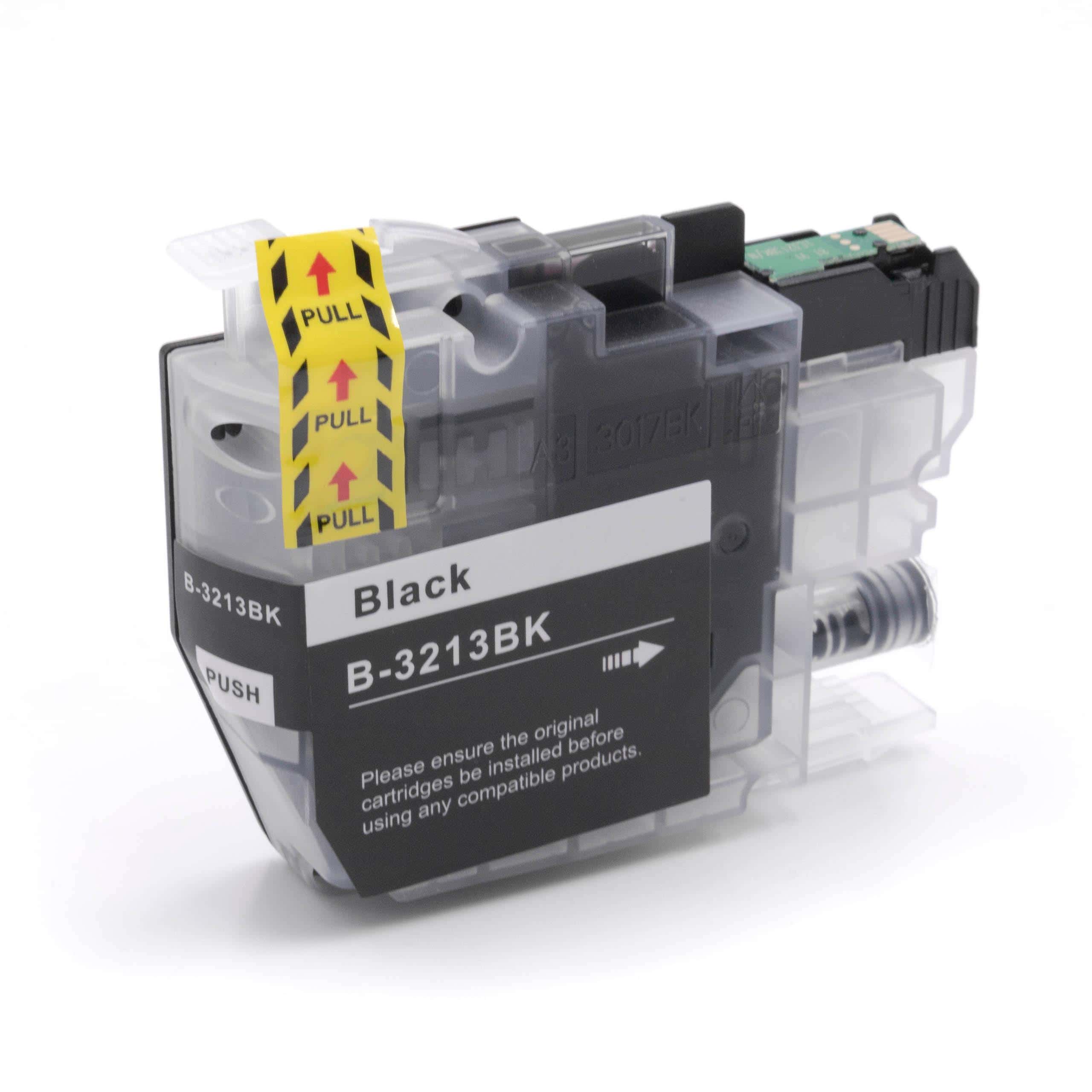 Ink Cartridge as Exchange for Brother LC3213BK, LC-3213BK for Brother Printer - Black 11 ml + Chip