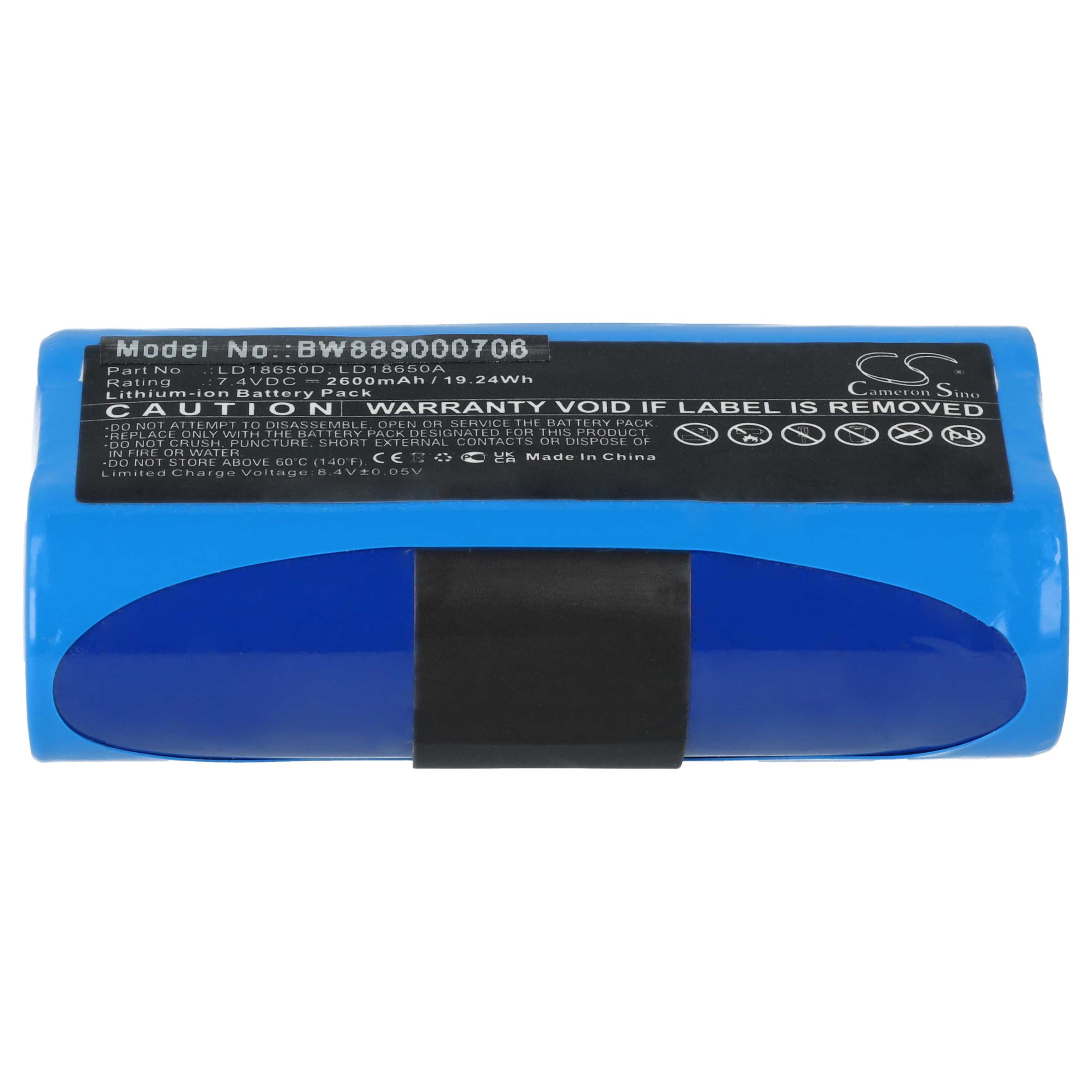 5x Battery replaces Ingenico LD18650D for Newland Barcode Scanner POS - 2600 mAh 7.4 V
