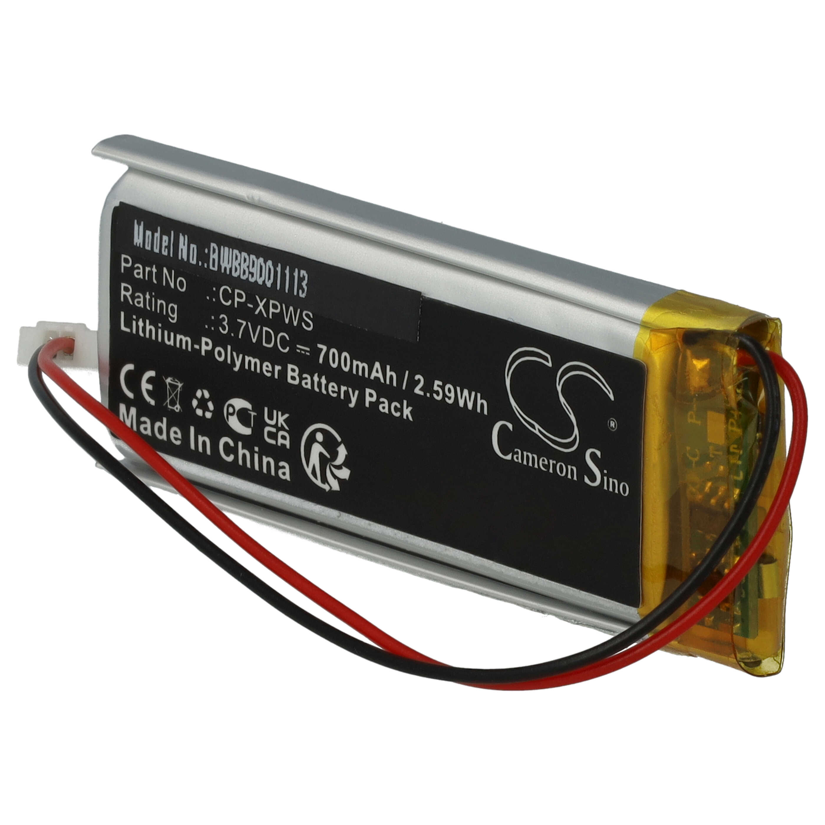 Batterie remplace XP Deus CP-XPWS pour détecteur de métaux - 700mAh 3,7V Li-polymère