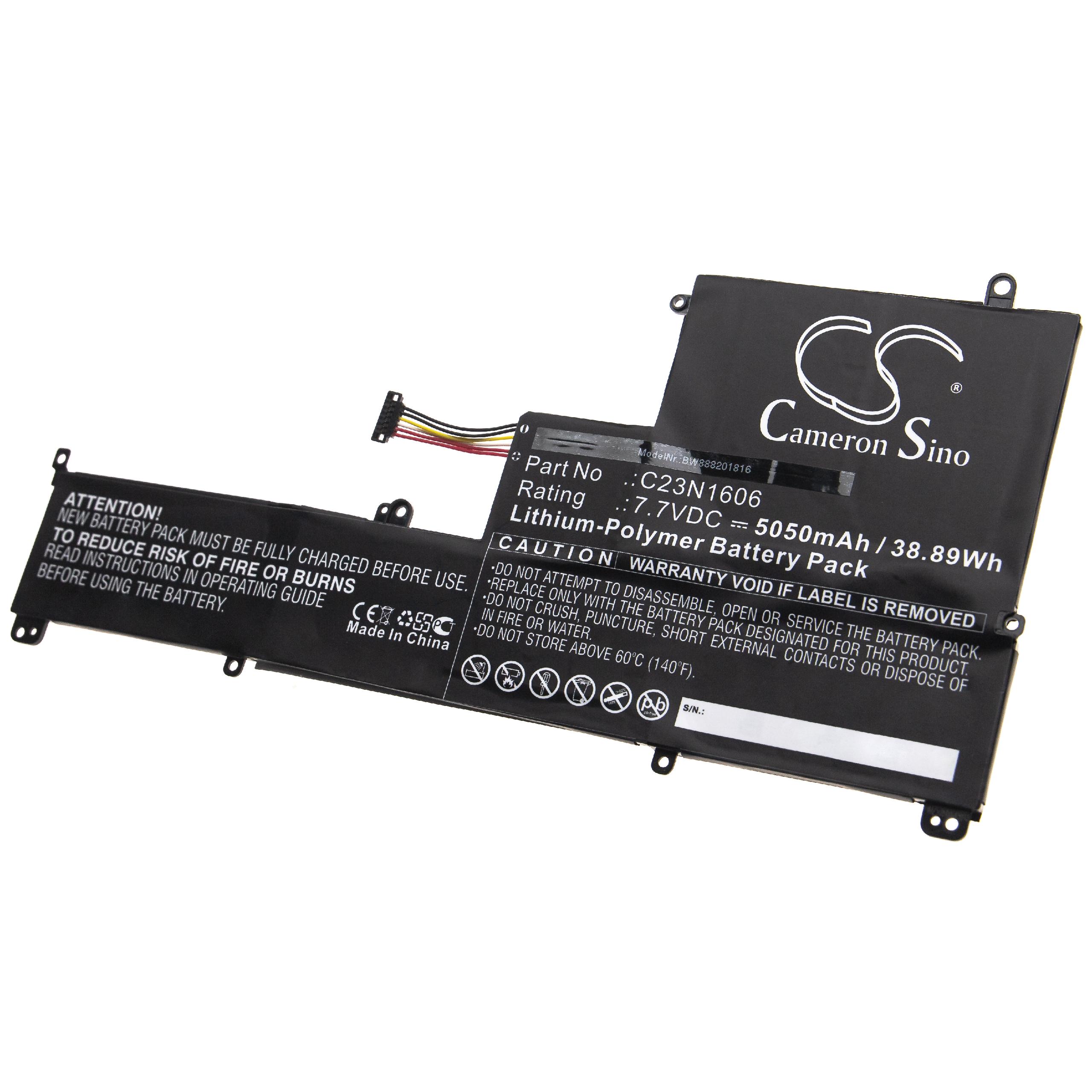 Batteria sostituisce Asus C23PqCH, 0B200-02210100, 0B200-02210000 per notebook Asus - 5050mAh 7,7V Li-Poly