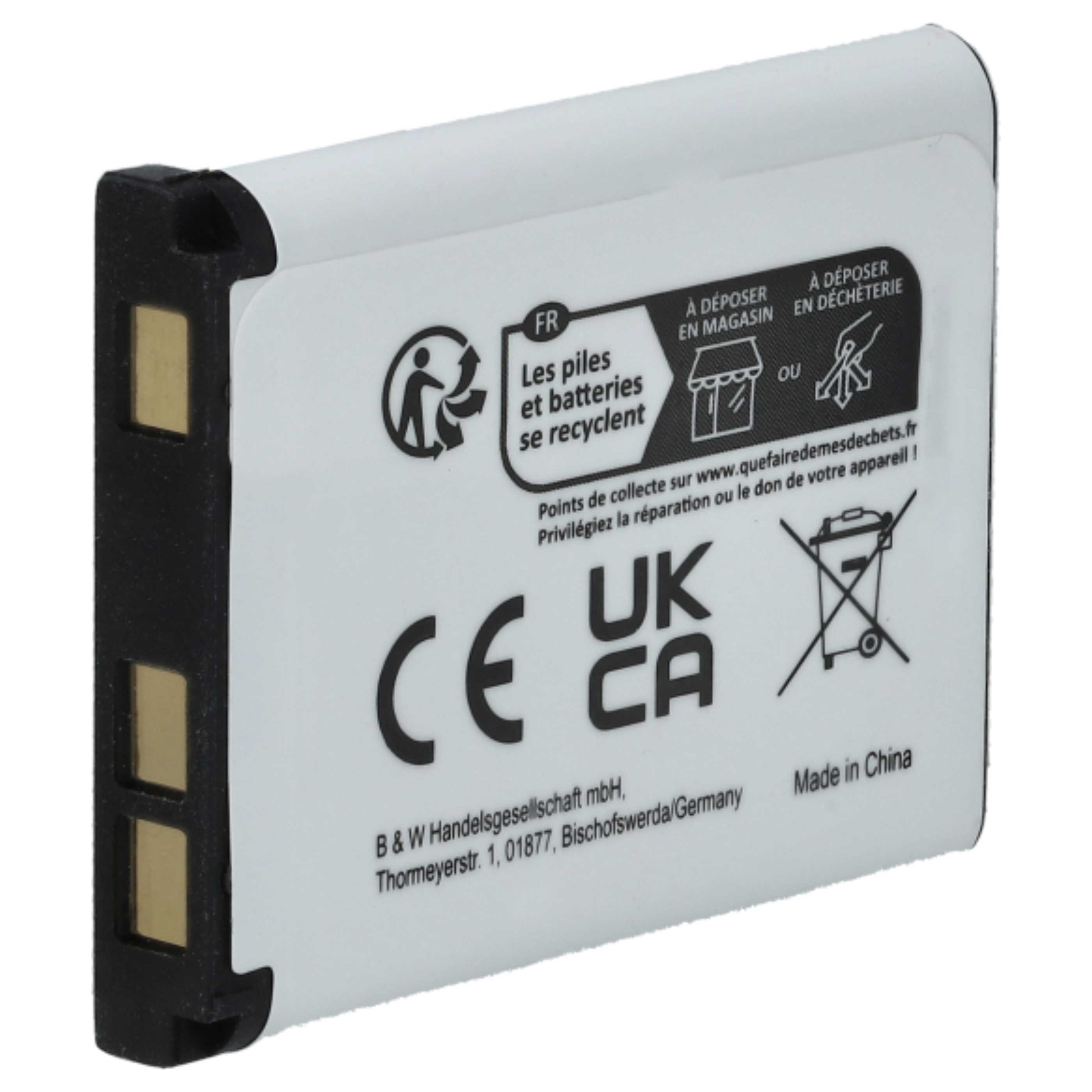 Kamera-Akku (2 Stück) als Ersatz für BenQ DLI216 für Bosch - 660mAh 3,7V Li-Ion