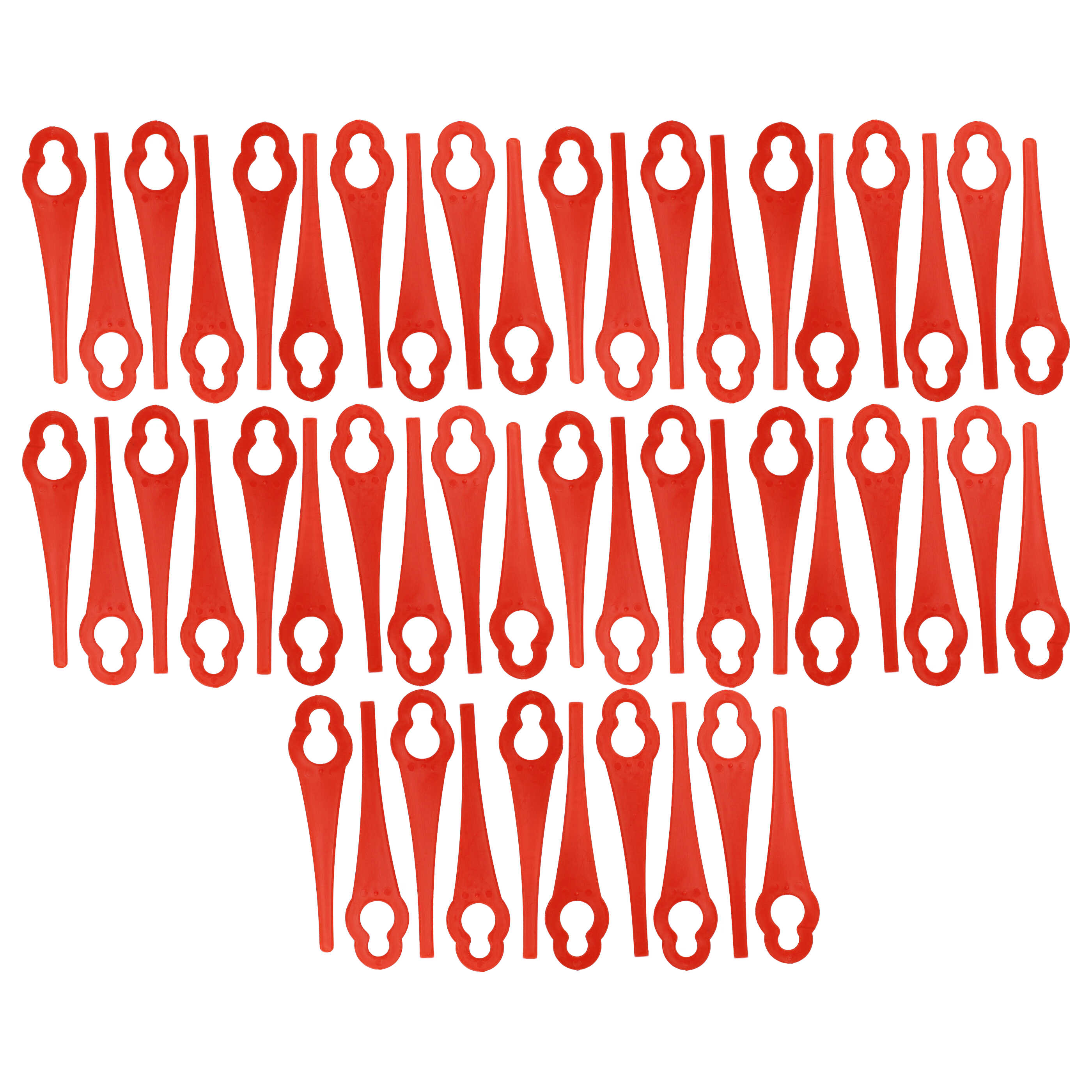 50x Lames remplace ALM BQ026 pour débroussailleuse – Couteaux nylon / plastique, Rot