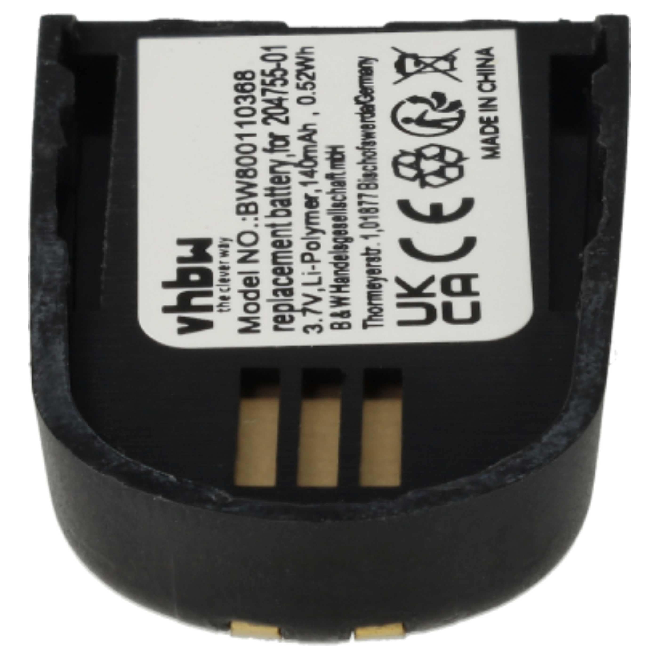 2x Akumulator do słuchawek bezprzewodowych zamiennik Plantronics 204755-01, 82742-01 - 140 mAh 3,7 V LiPo