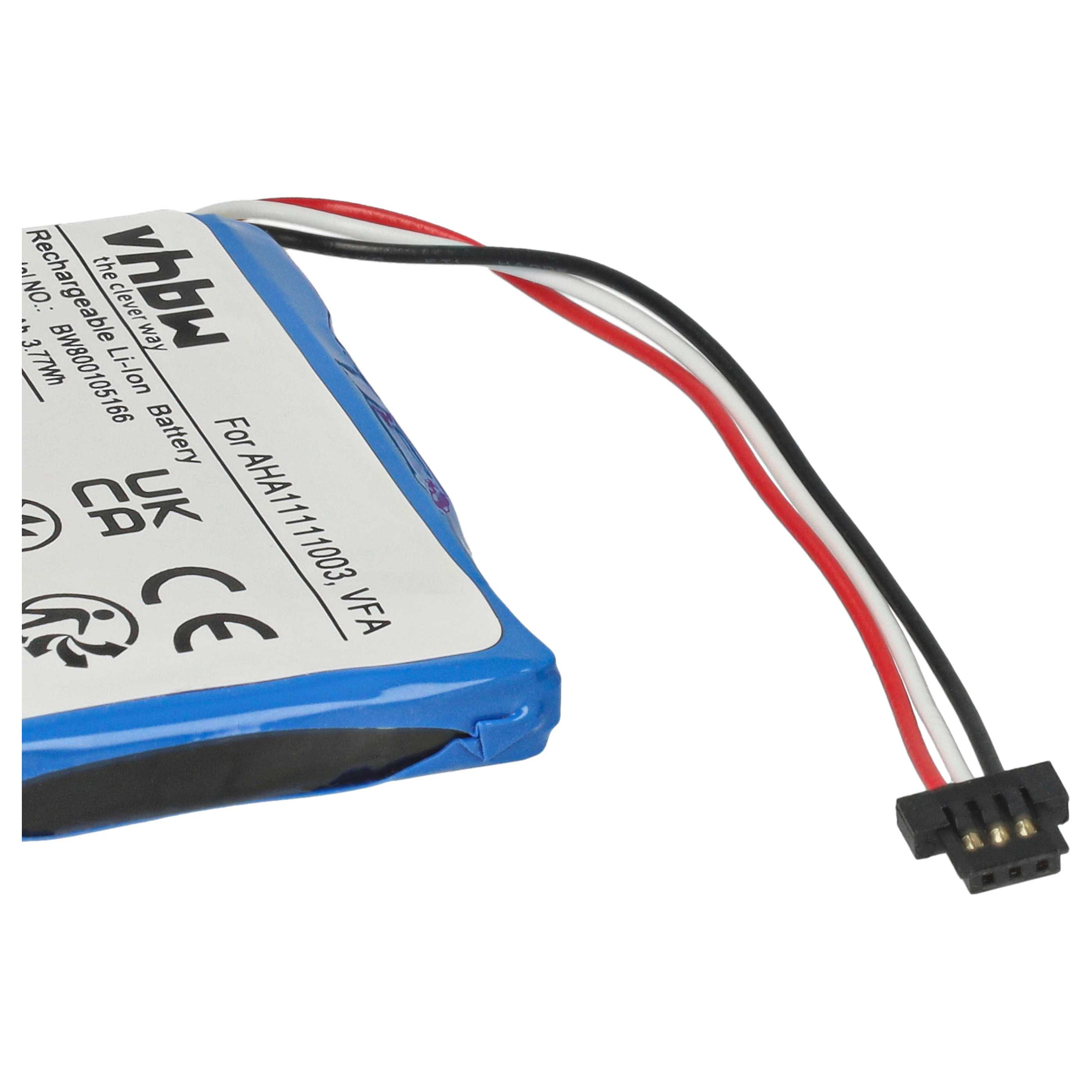 Akumulator do nawigacji GPS zamiennik TomTom VFA, AHA11111003 - 1020 mAh 3,7 V Li-Ion