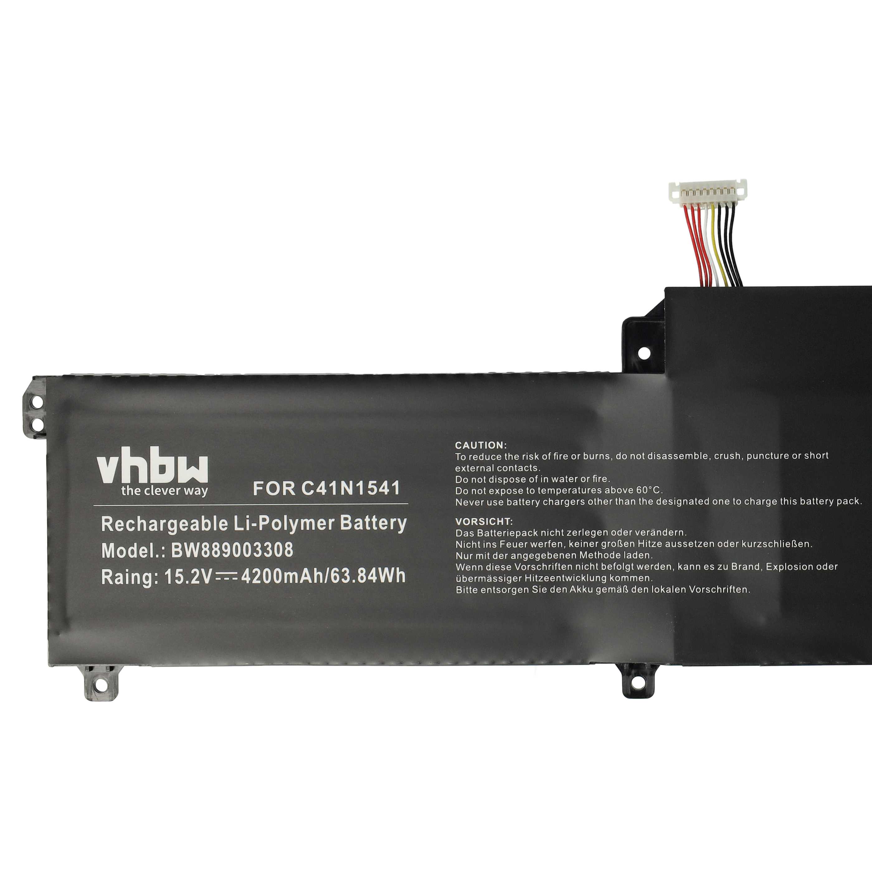 Akumulator do laptopa zamiennik C41N1541, 0B200-02070000 - 4200 mAh 15,2 V LiPo, czarny