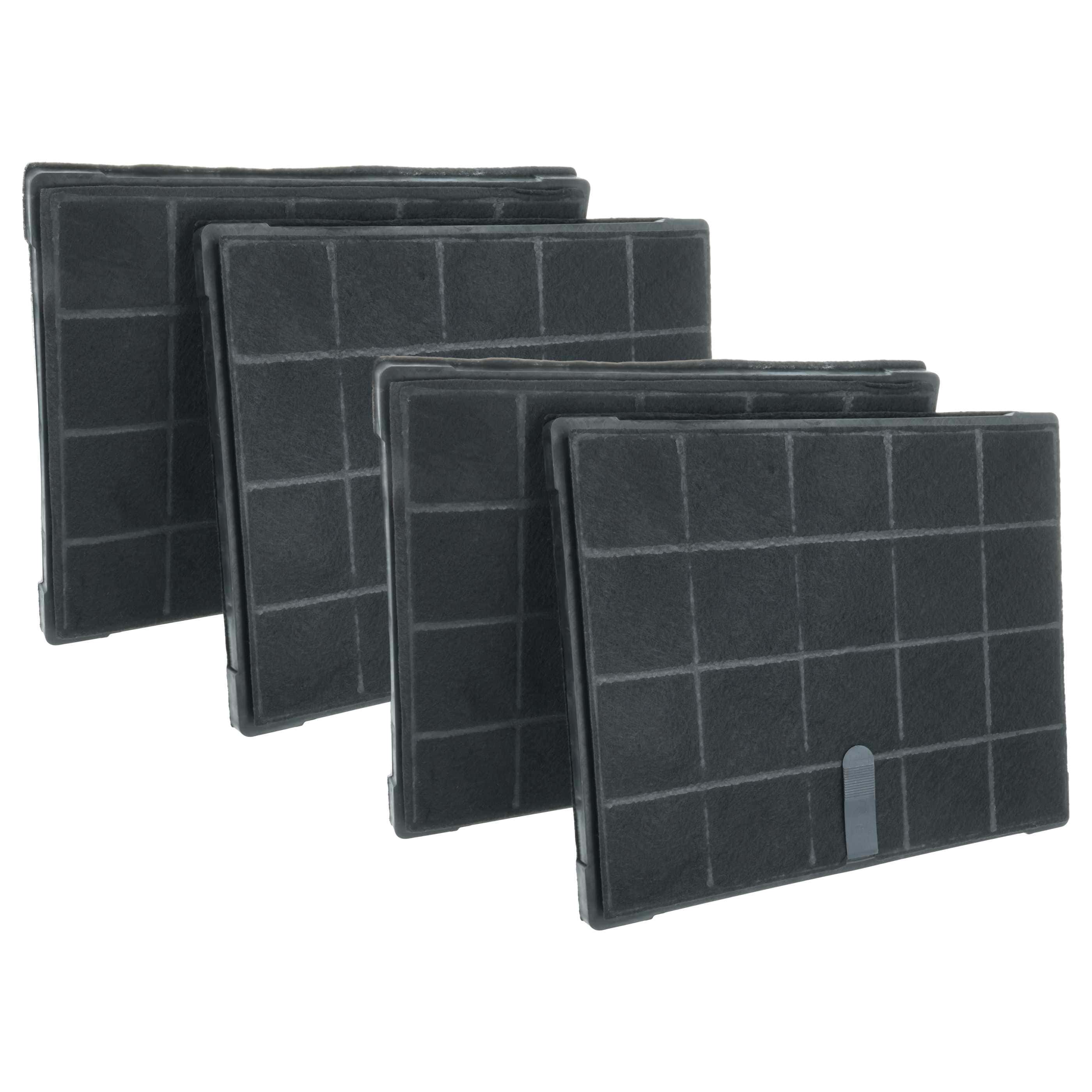 4x Filtres à charbon actif remplace Whirlpool 481248048198, GZD0667, AZD0667, AFFCAF16 pour hotte Whirlpool