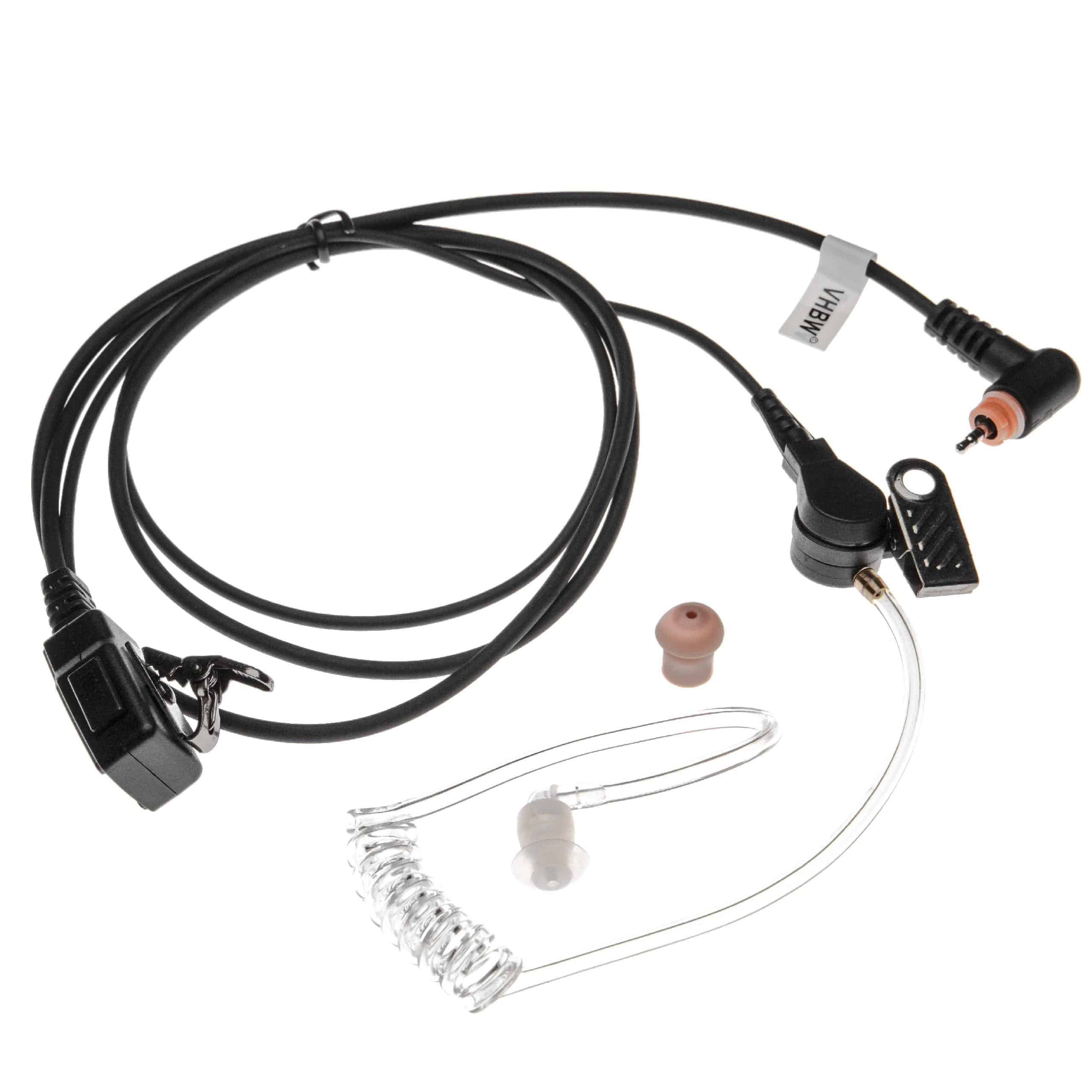 Security headset per ricetrasmittente Motorola SL7550 - trasparente / nero + pulsante chiamata + supporto clip