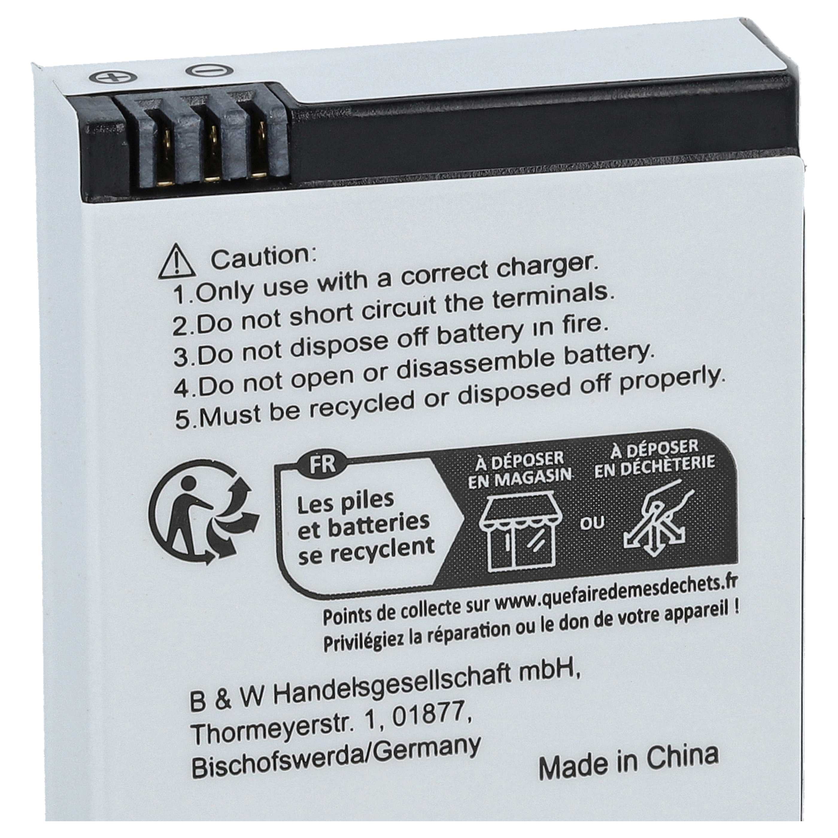 Videocamera Battery replaces SJCam SJ7B - 910 mAh 3.8 V Li-Ion