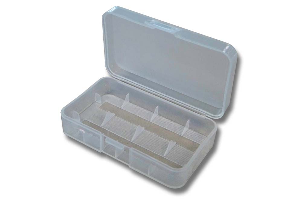 Caja para batería para 2x 18650 - Almacenamiento de baterías, plástico blanco