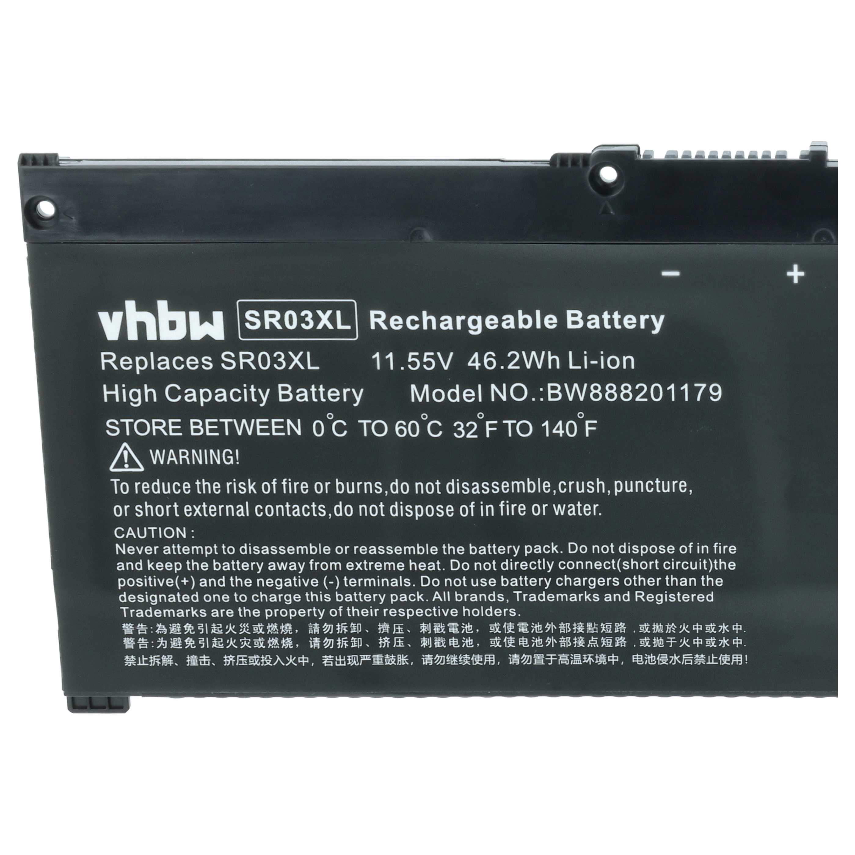 Akumulator do laptopa zamiennik HP L08855-855, HSTNN-IB8L, SR03XL, L08934-1B1 - 4000 mAh 11,55 V LiPo, czarny