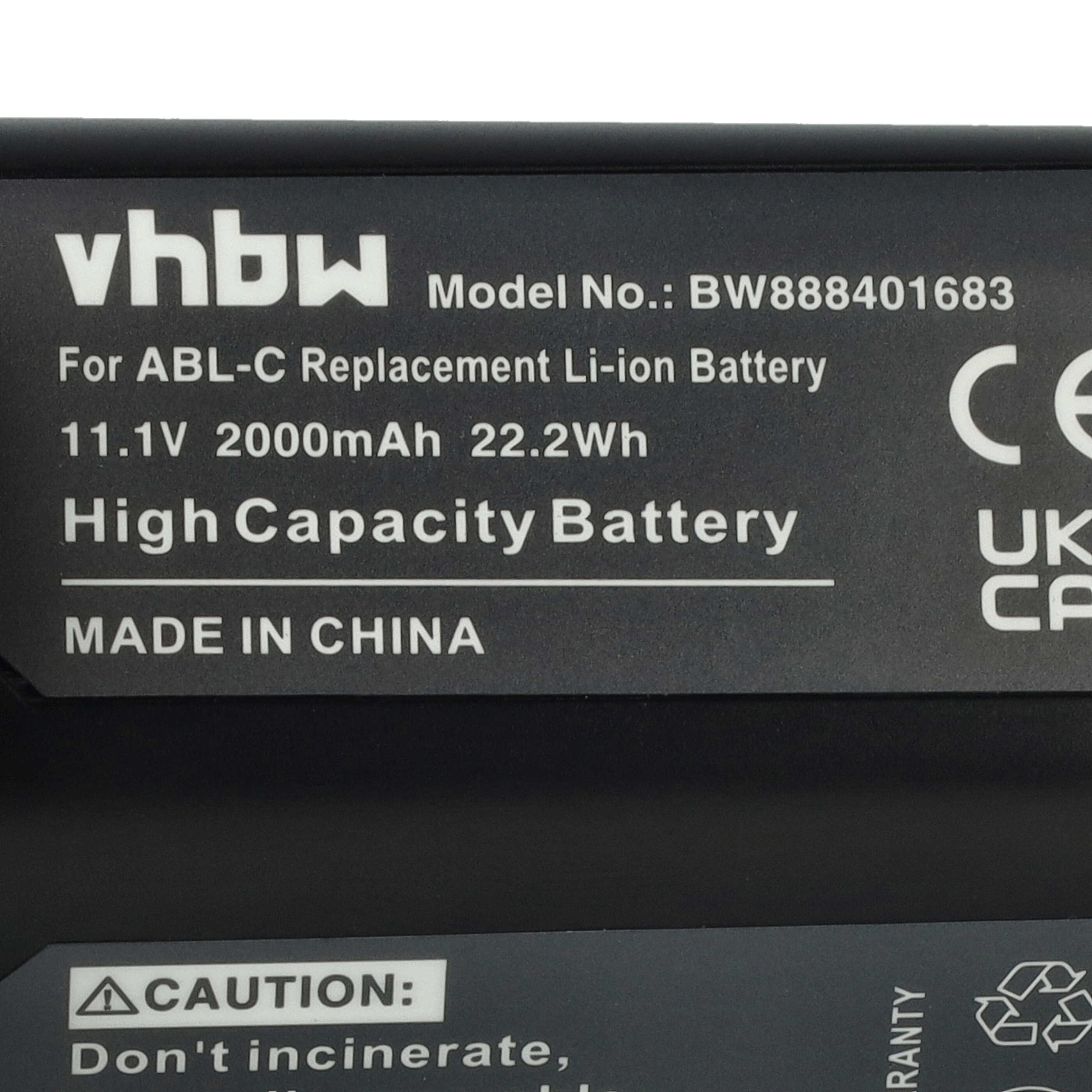 Batterie remplace iRobot M611020, ABL-C pour robot de ménage - 2000mAh 10,8V Li-ion