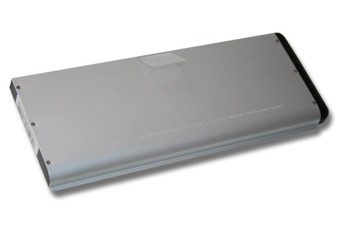 Batterie remplace Apple A1280, A1278, MB466LL/A pour ordinateur portable - 4200mAh 10,8V Li-polymère, argenté