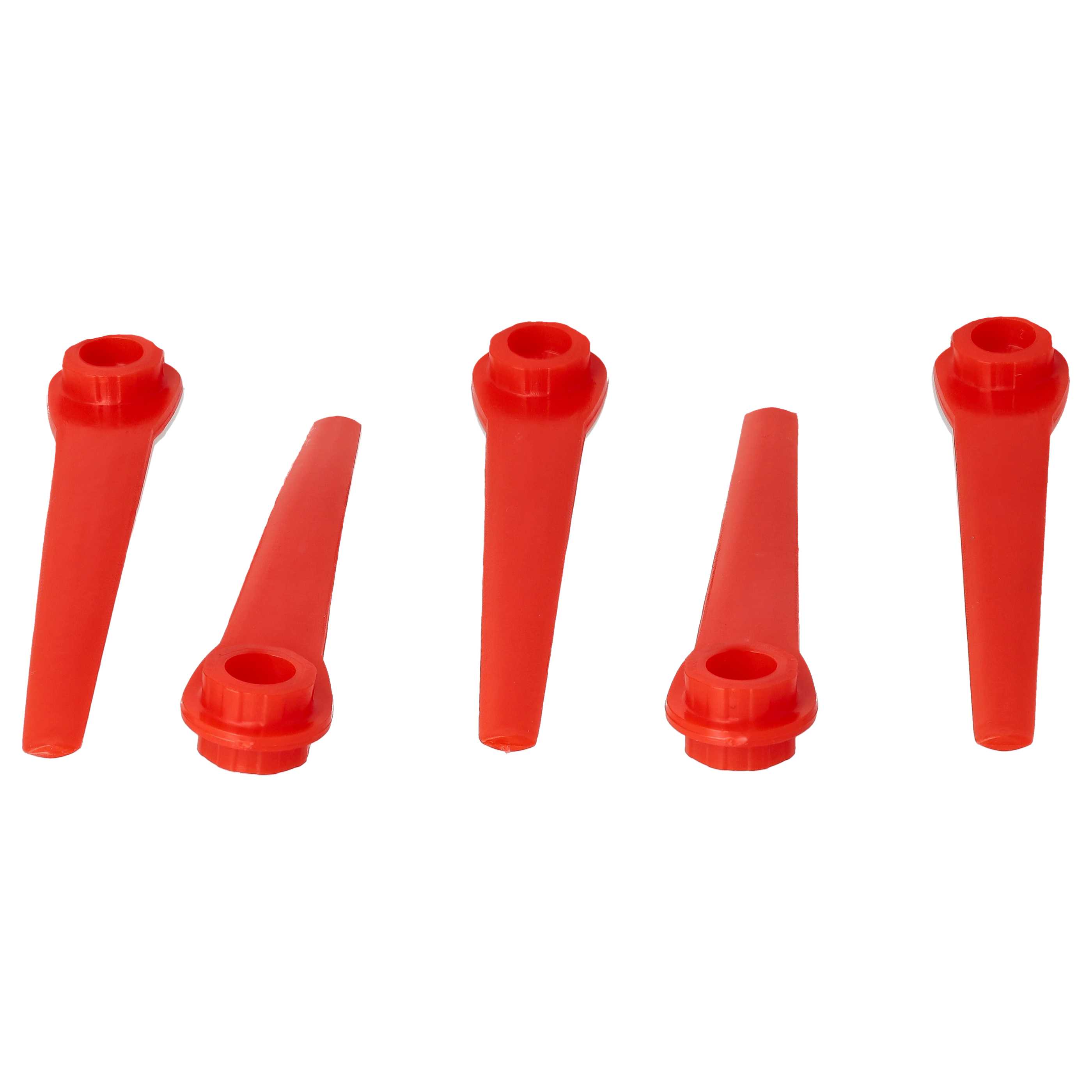 5x Lames remplace Gardena RotorCut 5368-20 pour débroussailleuse – Couteaux plastique, Orange