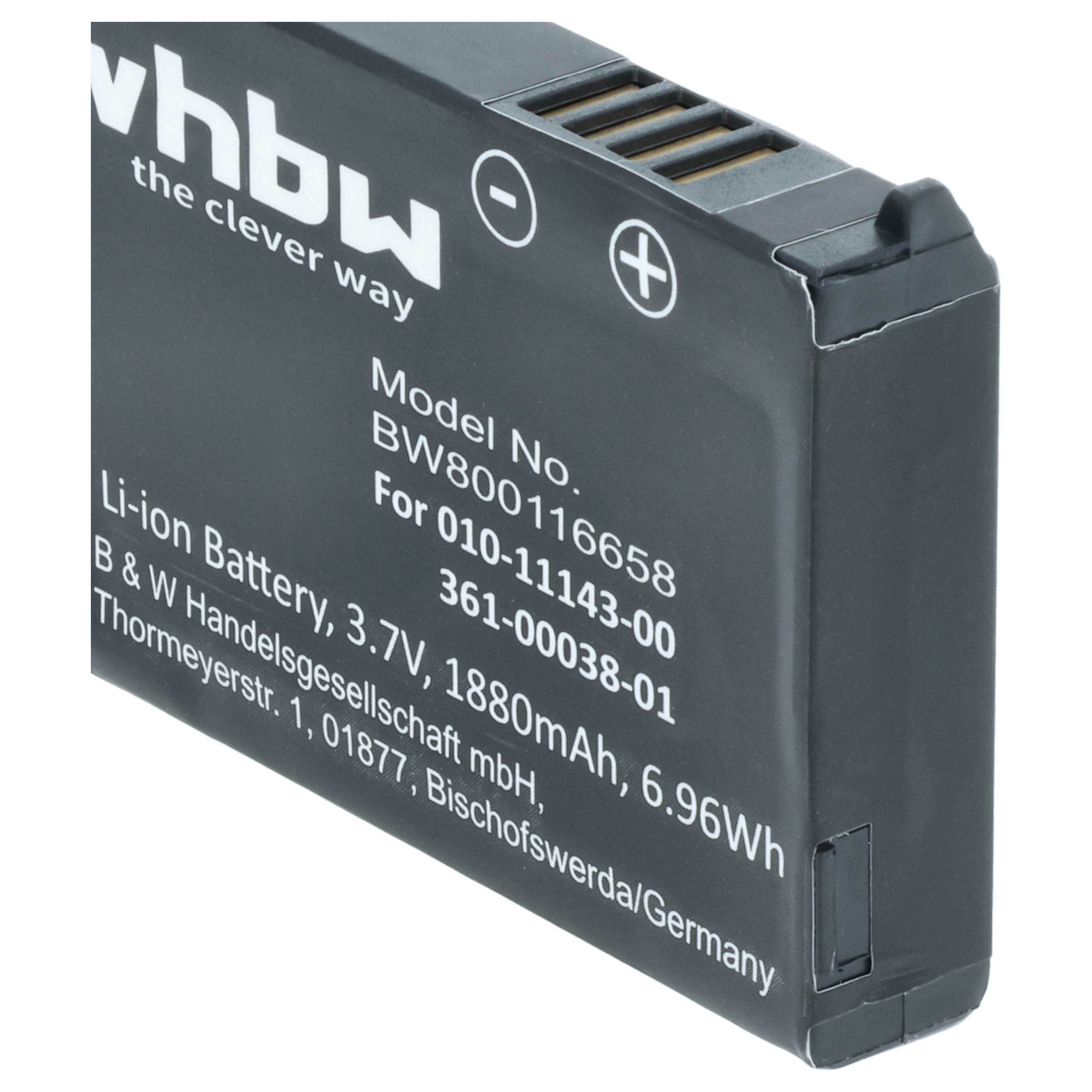 Akumulator do nawigacji GPS zamiennik Garmin 010-11143-00, 361-00038-01 - 1880 mAh 3,7 V Li-Ion