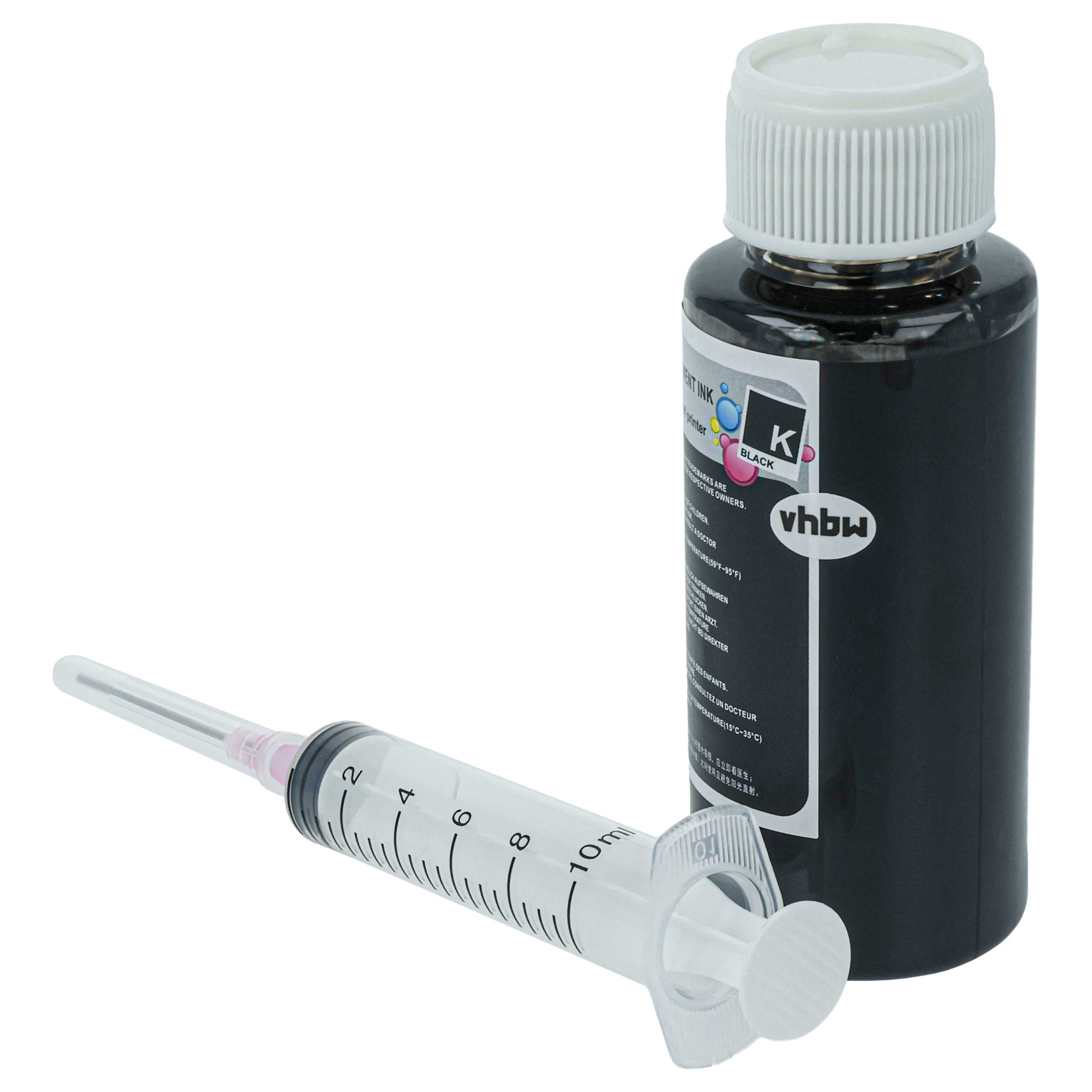 Refill Ink Black suitable for Canon Printer - Pigmented, 100 ml