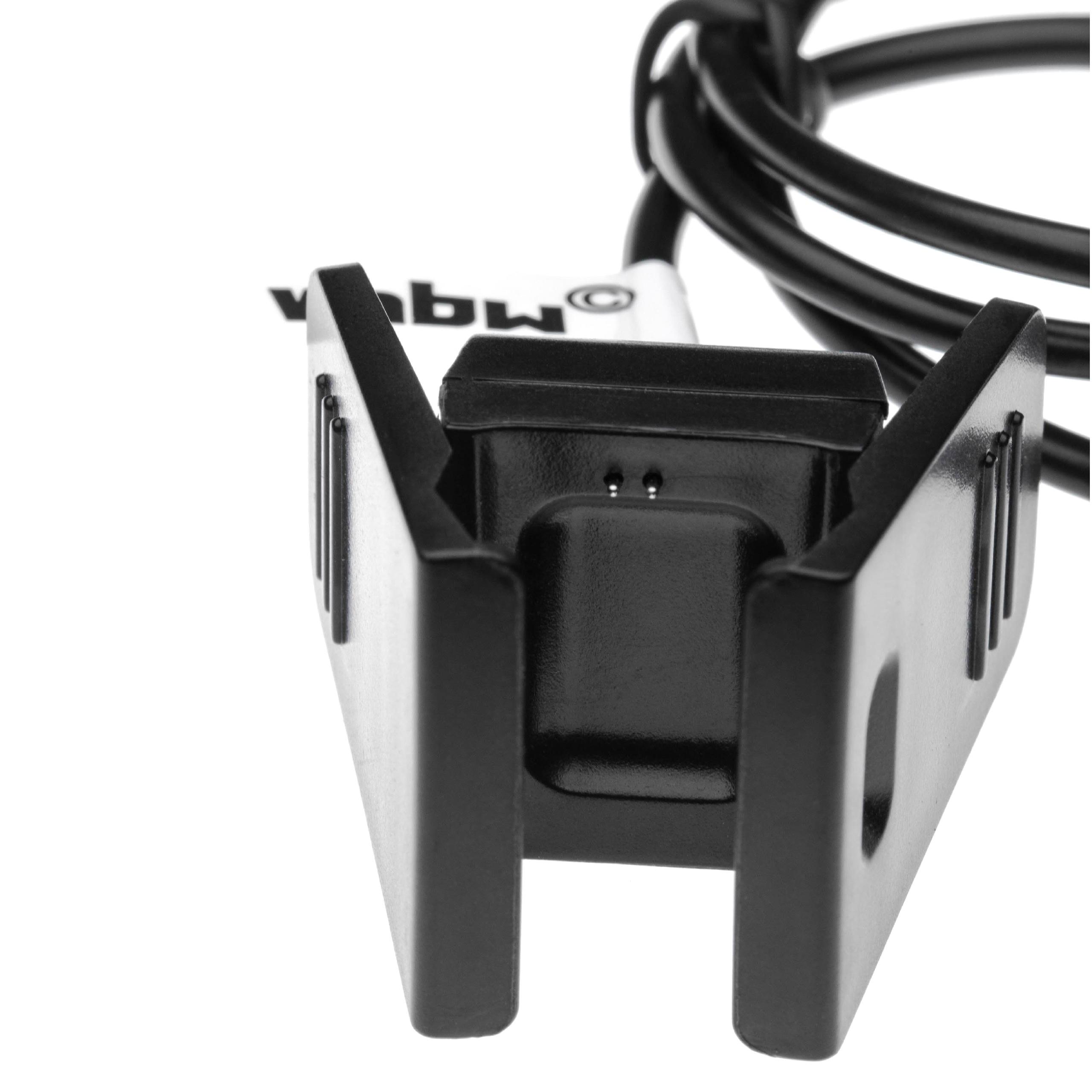 Cable de carga USB para smartwatch Fitbit Charge 2 - negro 50 cm
