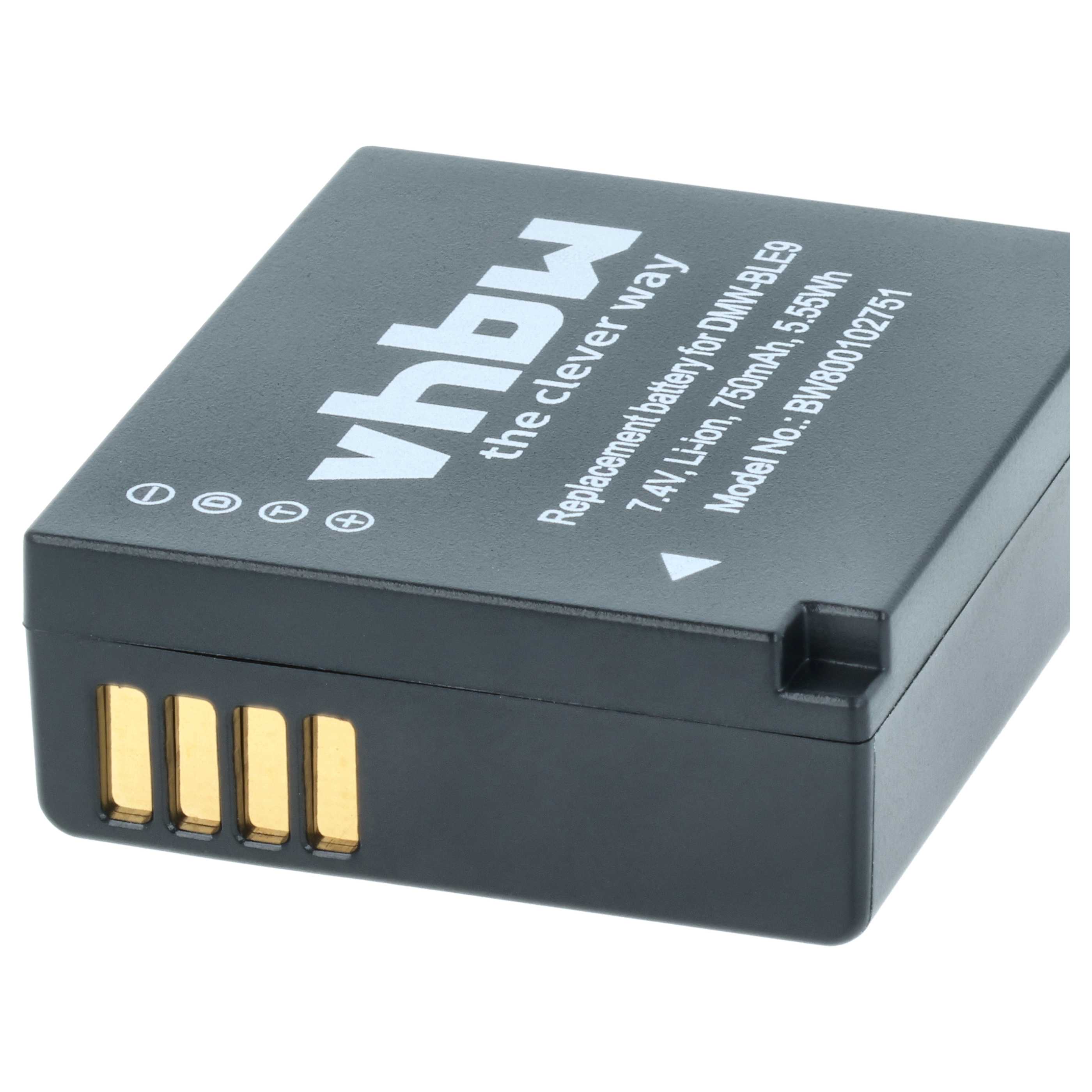 Batteria sostituisce Leica BP-DC15E, BP-DC15 per fotocamera - 750mAh 7,2V Li-Ion