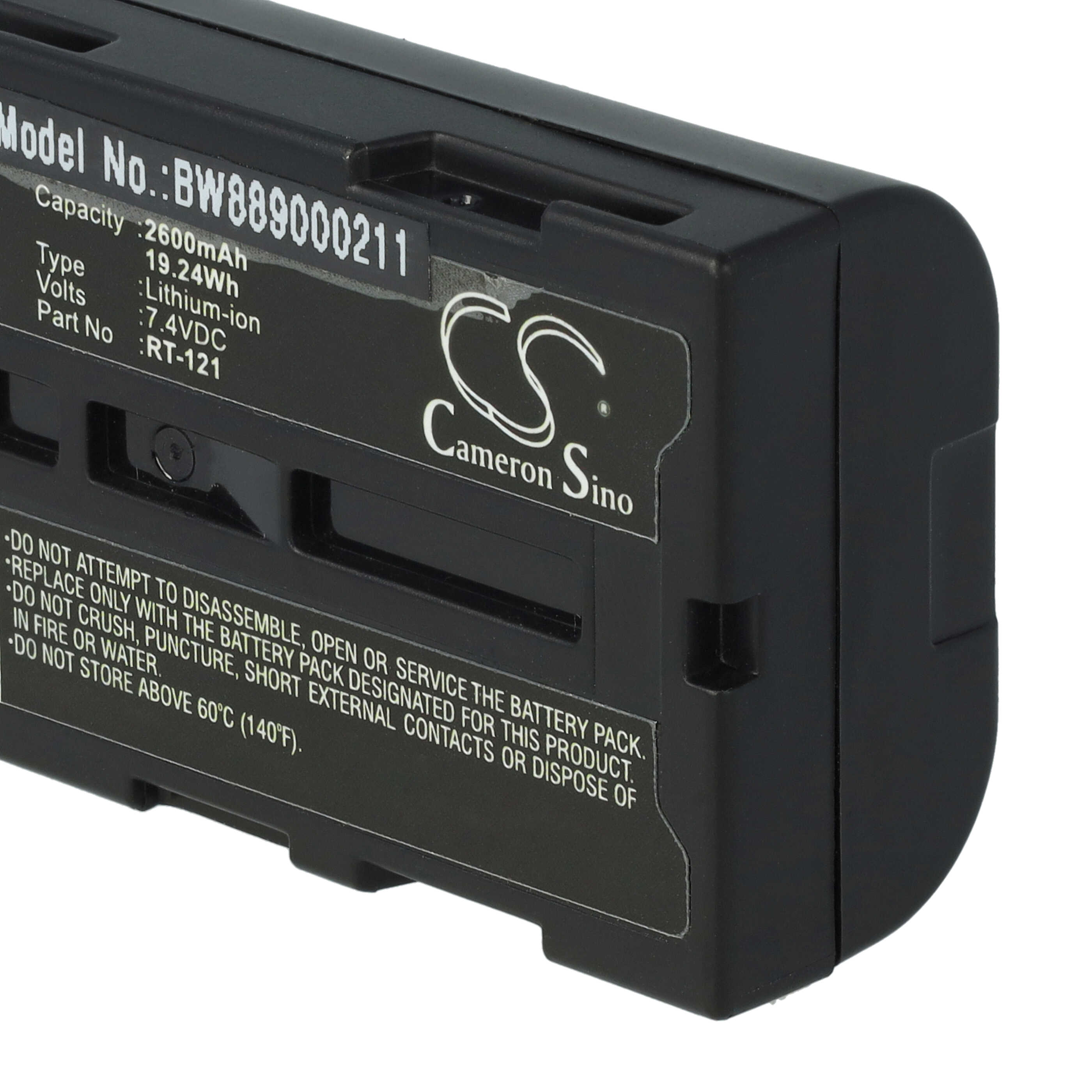 Medical Equipment Battery Replacement for Righton RT-121 - 2600 mAh 7.4 V Li-Ion