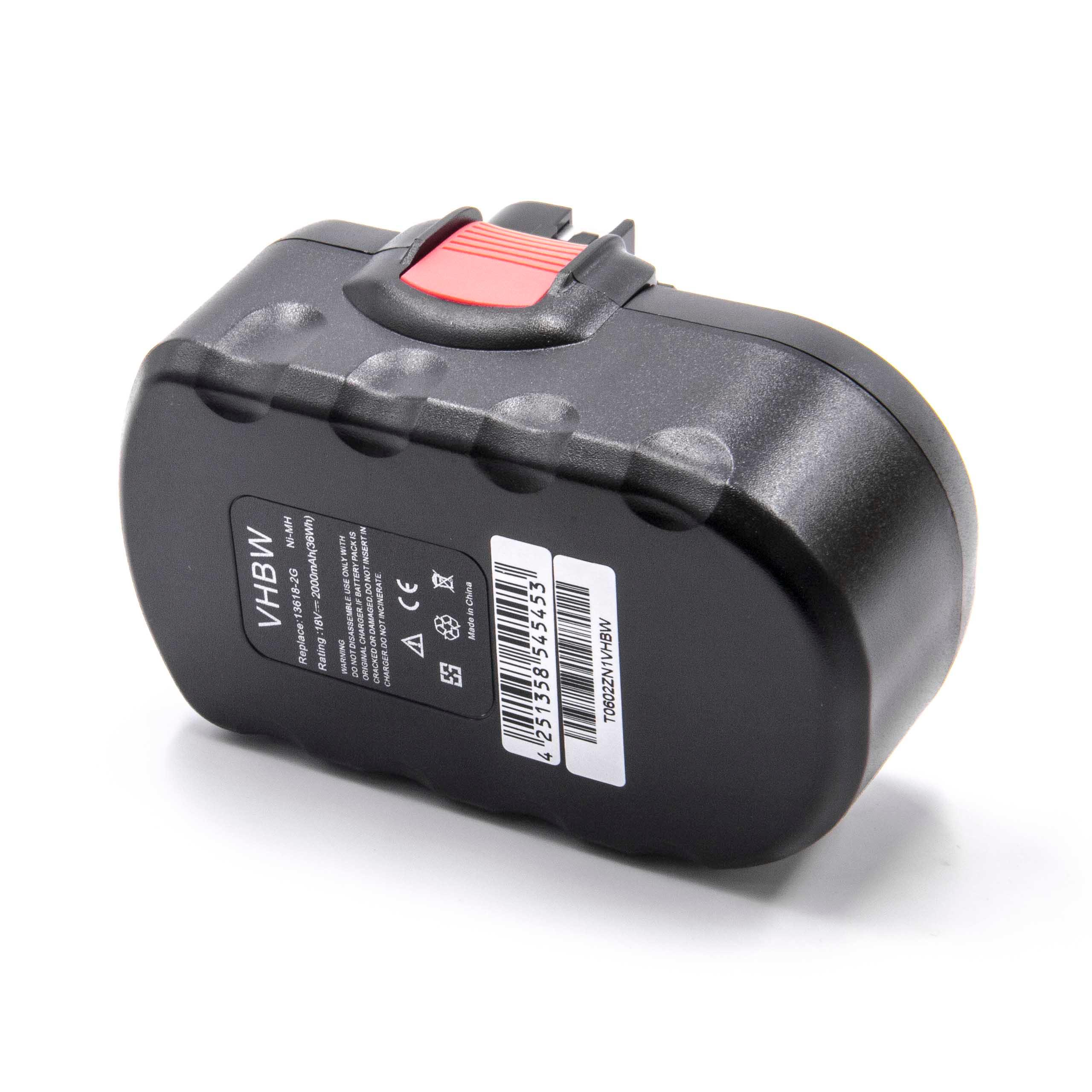 Electric Power Tool Battery Replaces Bosch 2 607 335 278, 2 607 335 266, 2 607 335 536 - 2000 mAh, 18 V, NiMH