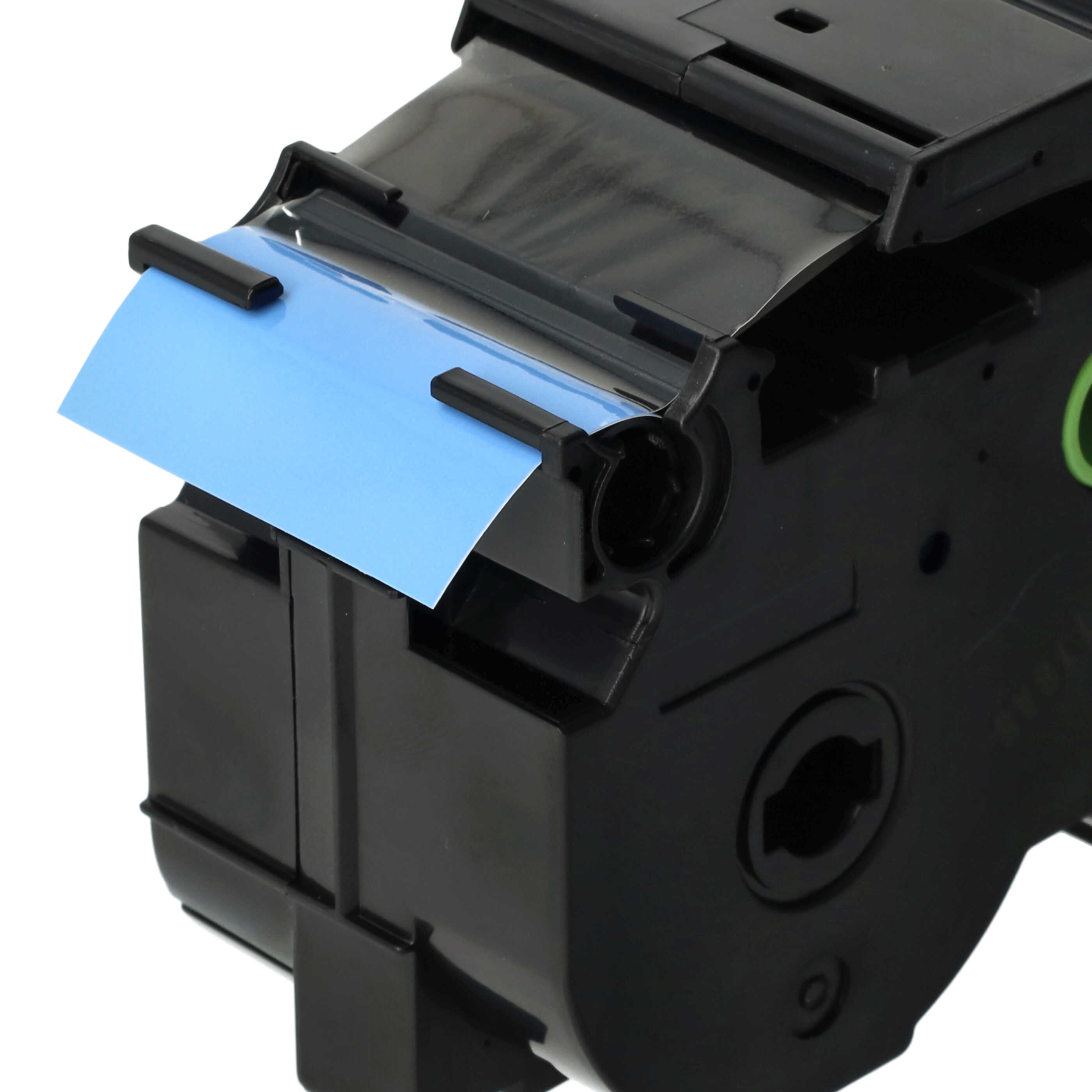 Label Tape as Replacement for Brother TZFX561, TZeFX561, TZ-FX561, TZE-FX561 - 36 mm Black to Blue, Flexible