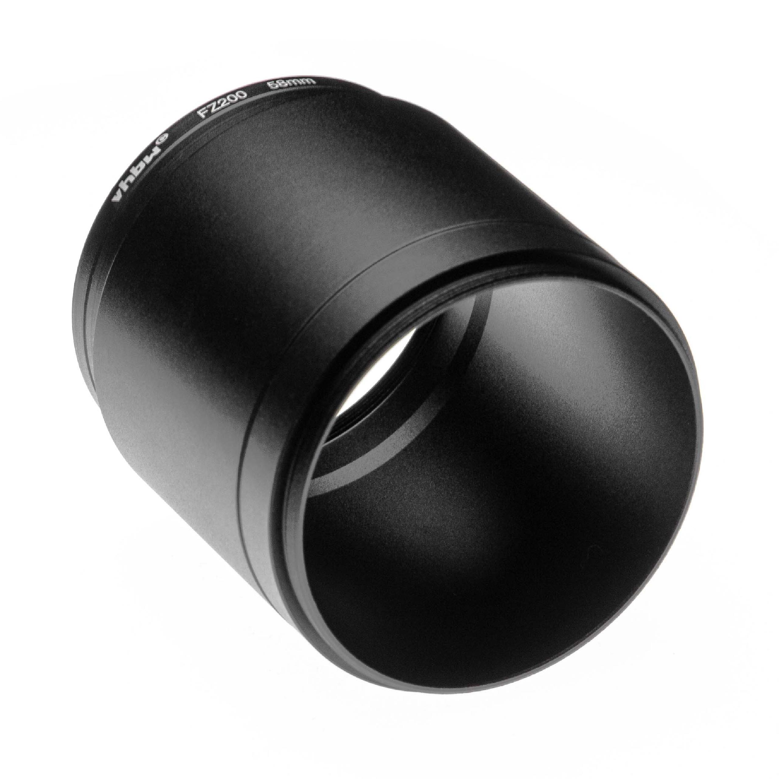 Adaptador de filtro 58 mm tubular para objetivo cámara compatible con Panasonic Lumix DMC-FZ300