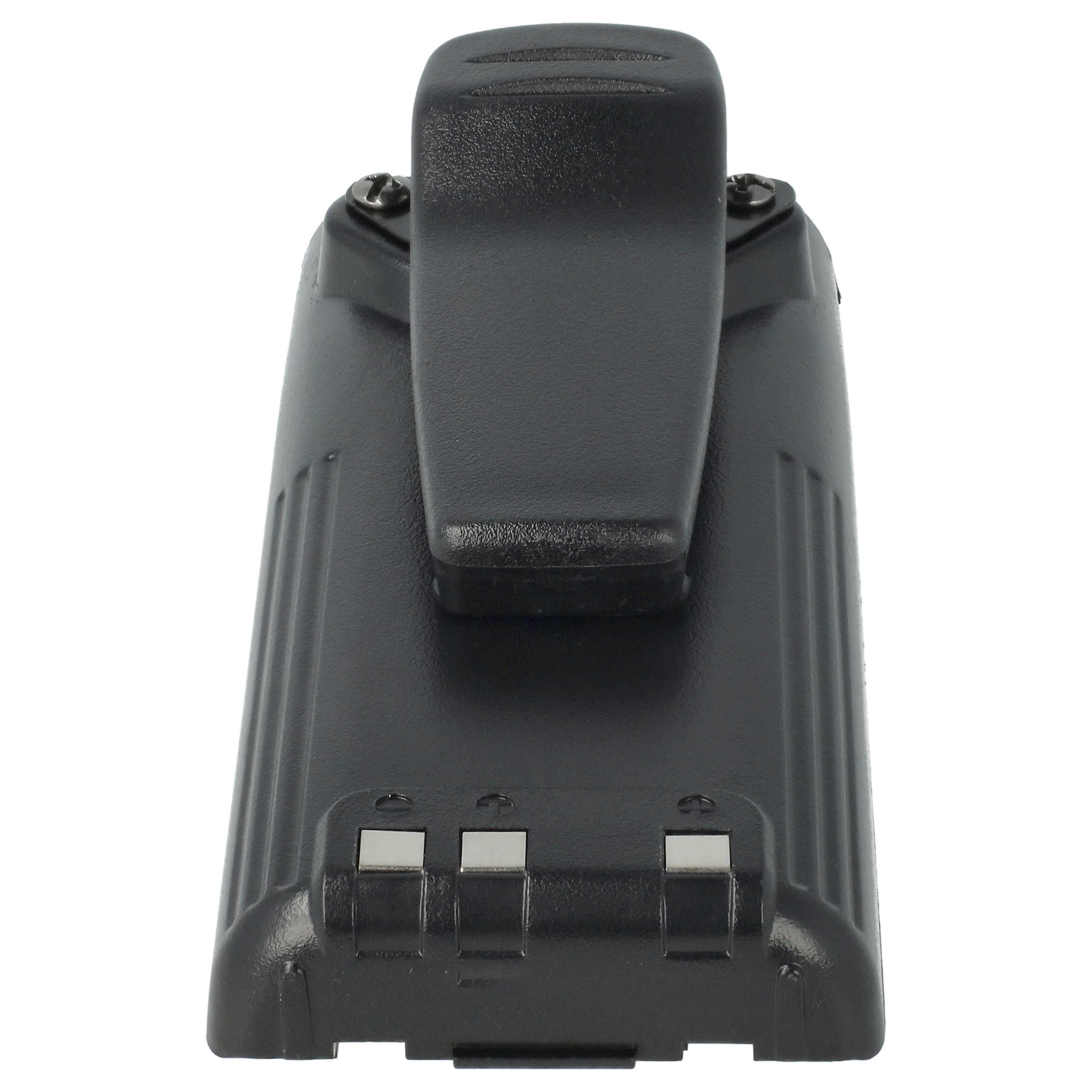 Radio 5x Battery replaces Icom BP-210N, BP-211, BP-210, BP-209N, BP-209 - 1650 mAh 7.2 V NiMH + Belt Clip