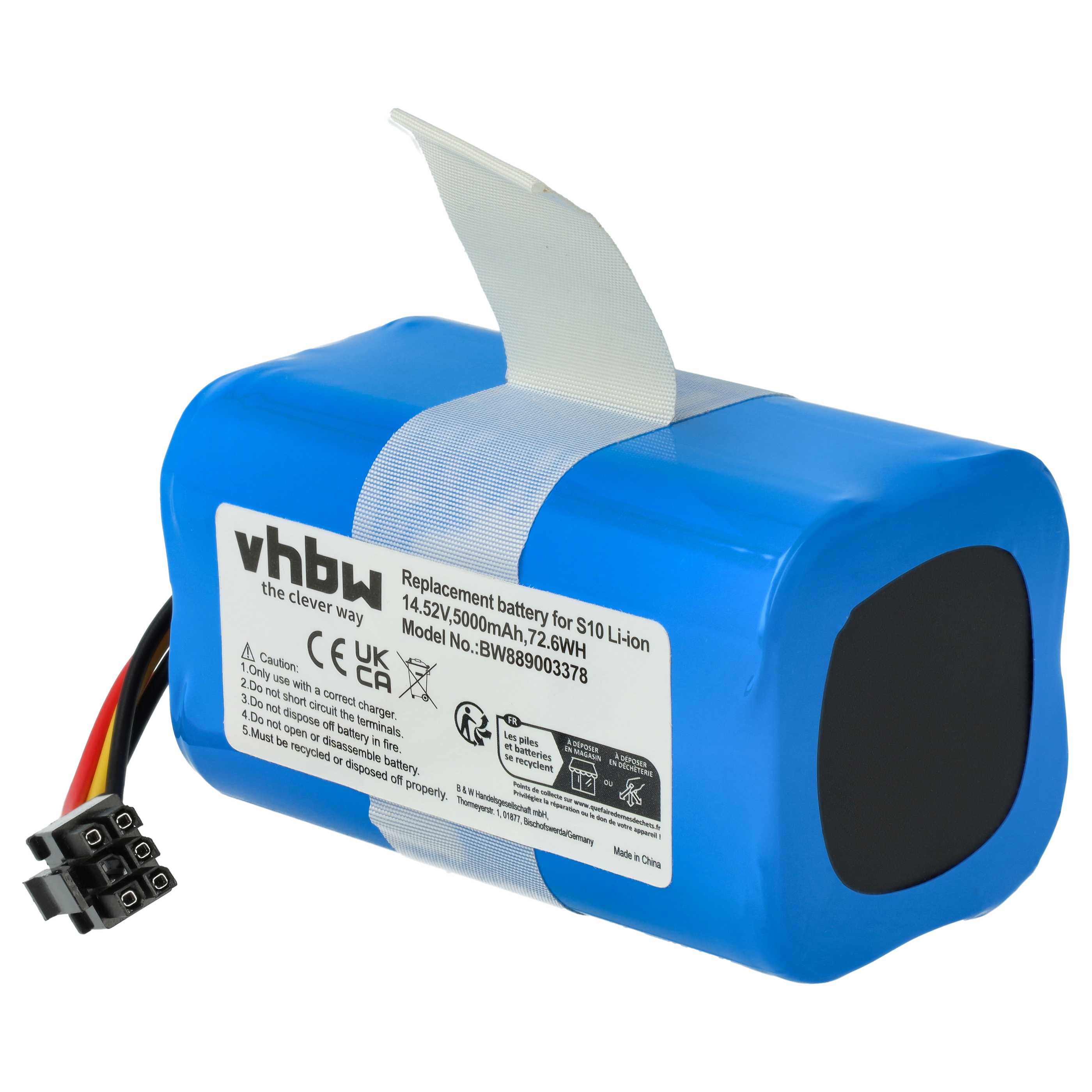 Battery suitable for 360 QH100003, S10, X100, X100 Max 5000mAh, 14.52V, Li-Ion