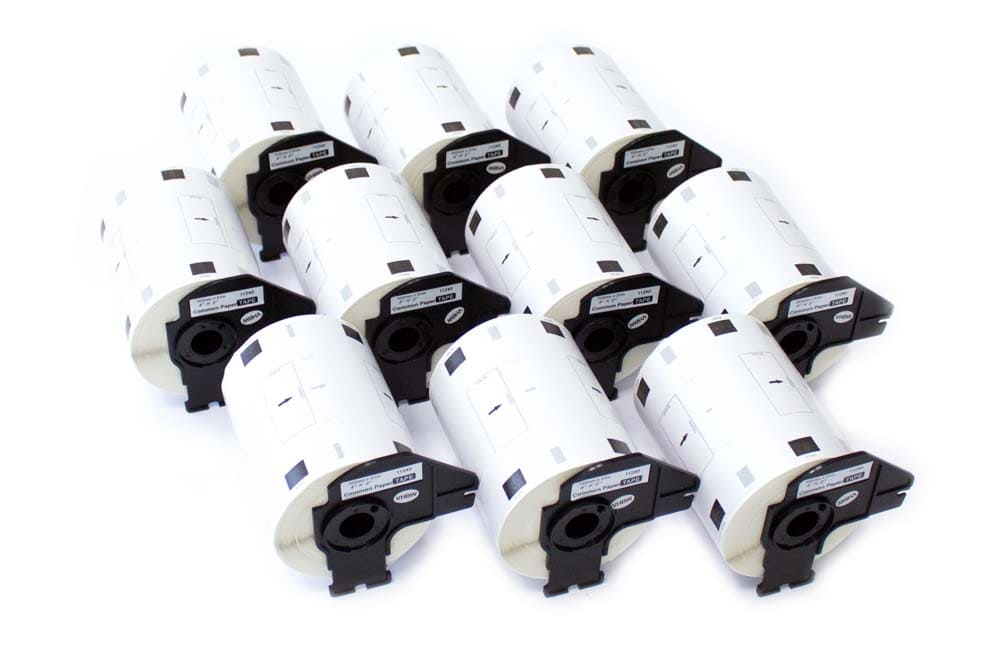 10x Label Roll replaces Brother DK-11240 Labeller - 102 mm x 51 mm + Holder