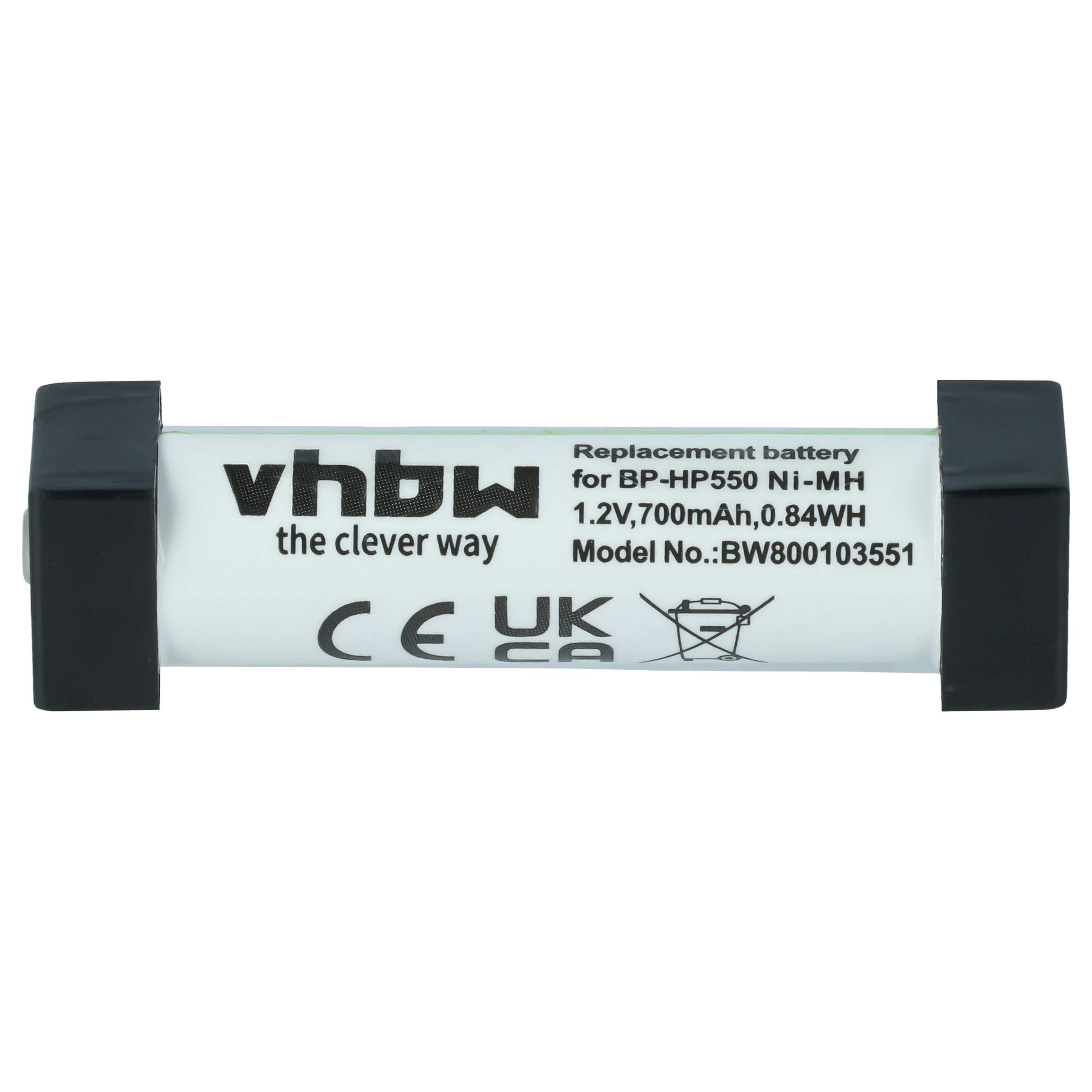 Batterie (3 pcs.) remplace Sony BP-HP550, 1-756-316-22, 1-756-316-21 casque audio Sony - 700mAh 1,2V NiMH