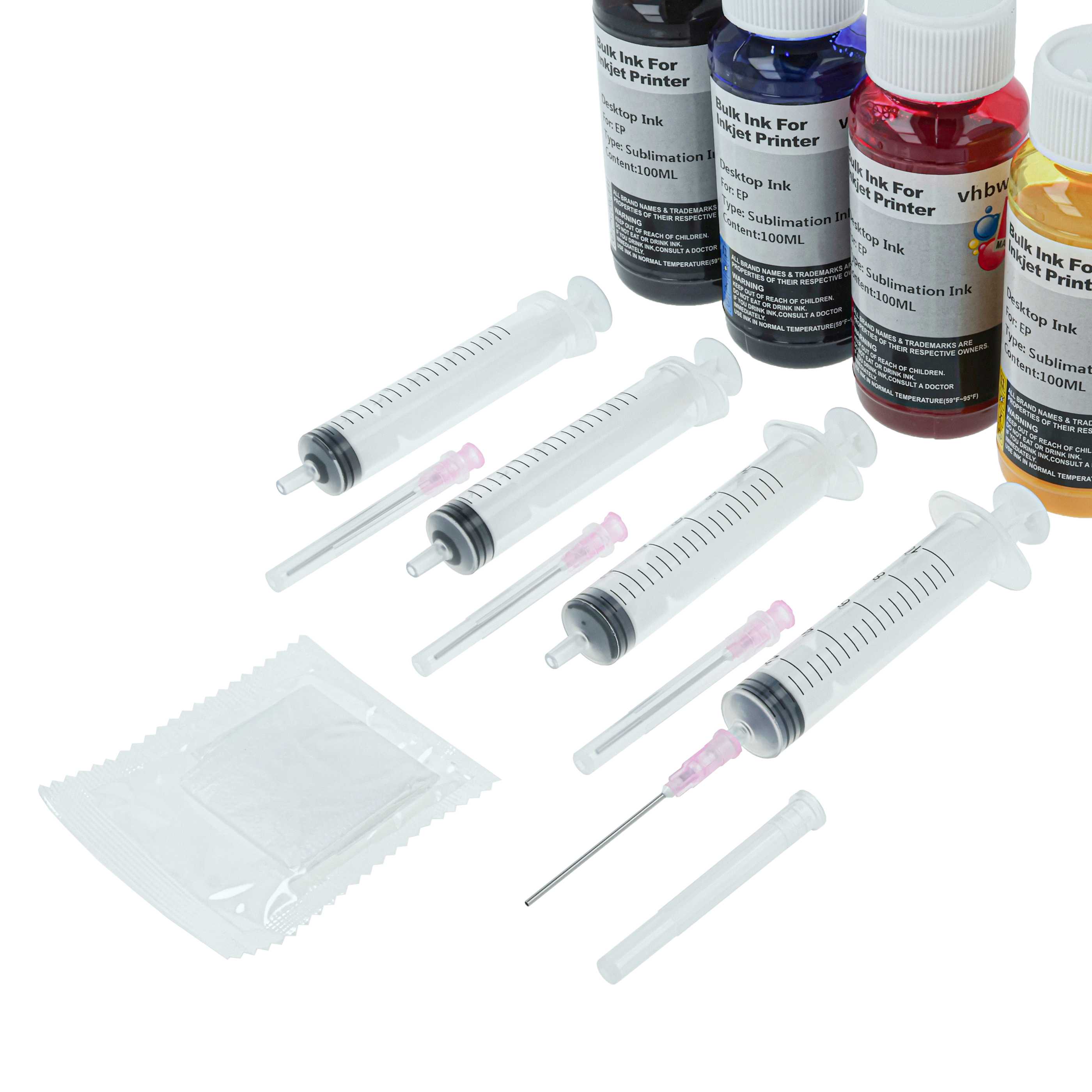 4x Sublimation Ink Multi-Coloured suitable for Lanier, Ricoh Aficio GX E3300N Sublimation Printer etc., 100 ml