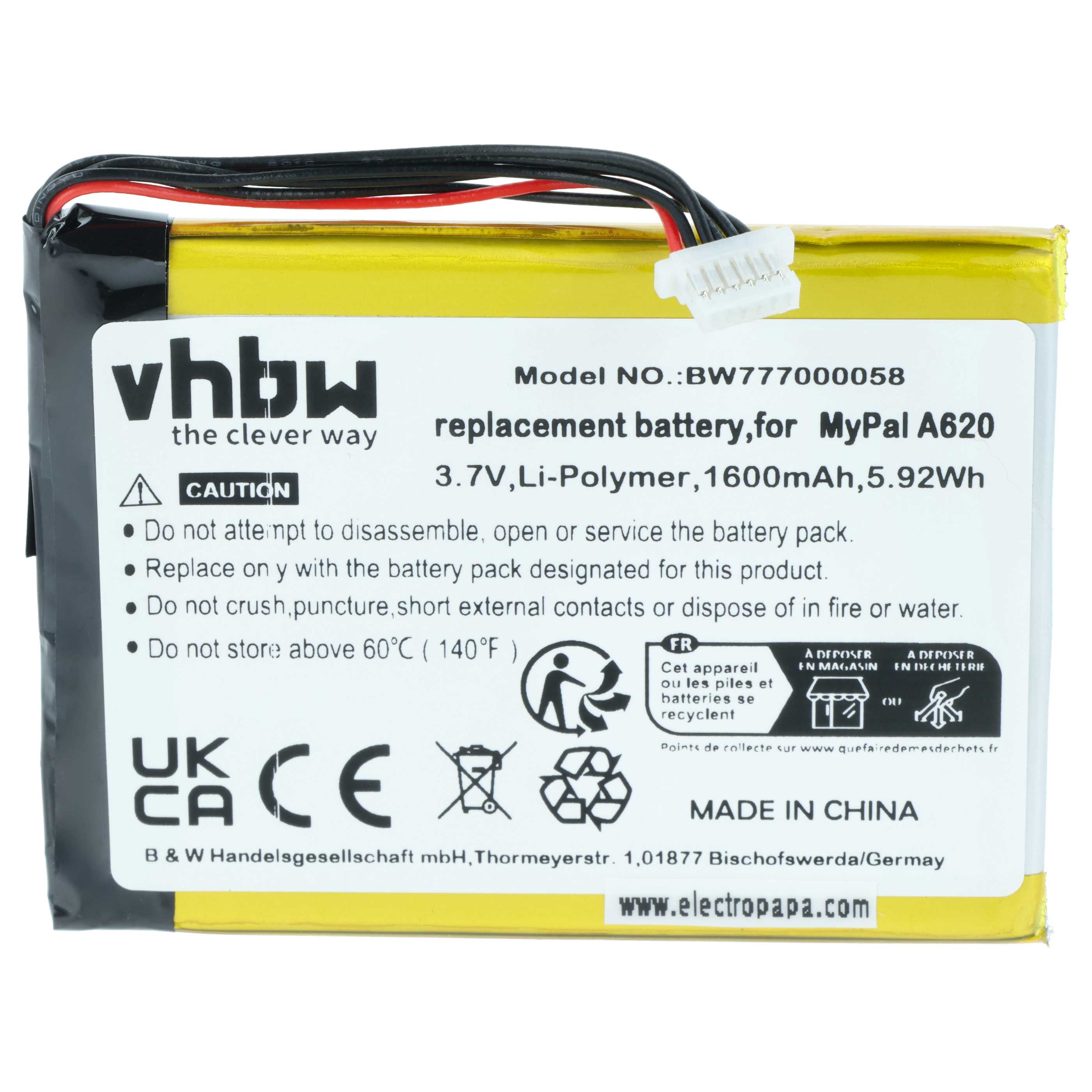 Batterie remplace Asus 029521-83159-7, B521103 téléphone portable Asus - 1500mAh 3,7V Li-polymère