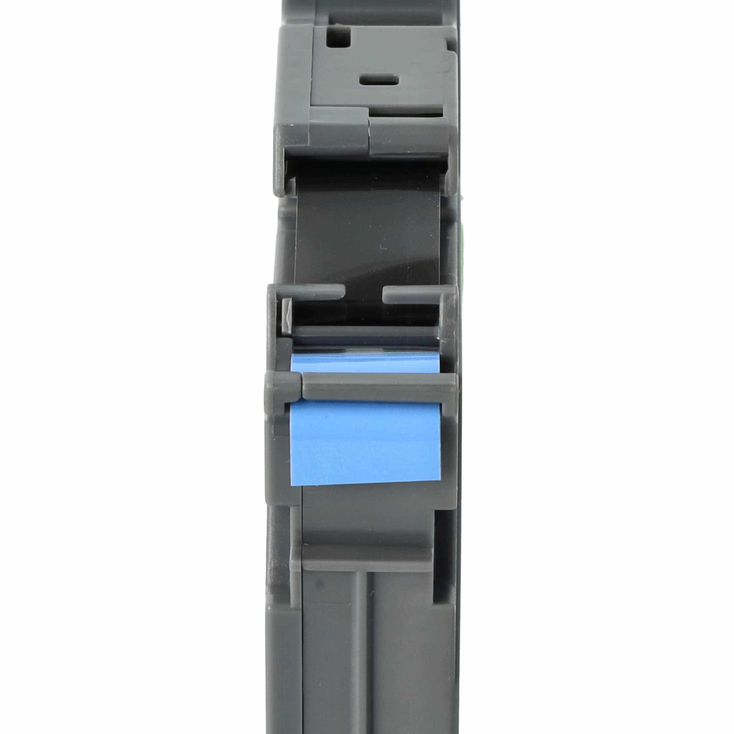 Label Tape as Replacement for Brother TZFX531, TZeFX531, TZ-FX531, TZE-FX531 - 12 mm Black to Blue, Flexible