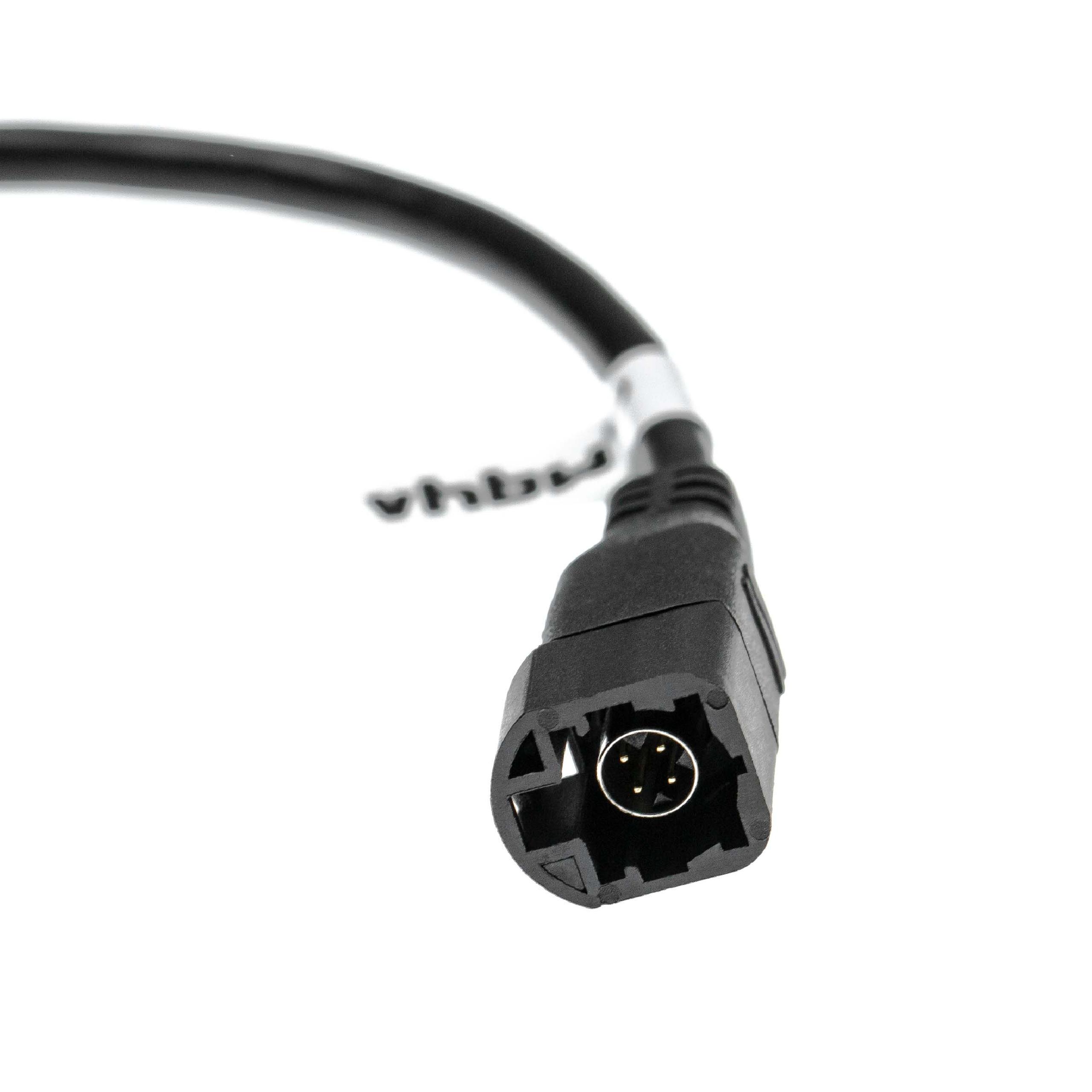 vhbw Cable adaptador de toma de radio de coche vehículo, automóvil - 4 pines a USB A