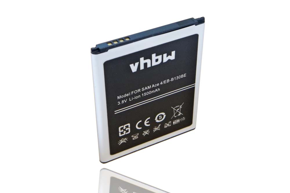 Batteria sostituisce Samsung EB-B130BE, B130 per cellulare Samsung - 1500mAh 3,8V Li-Ion
