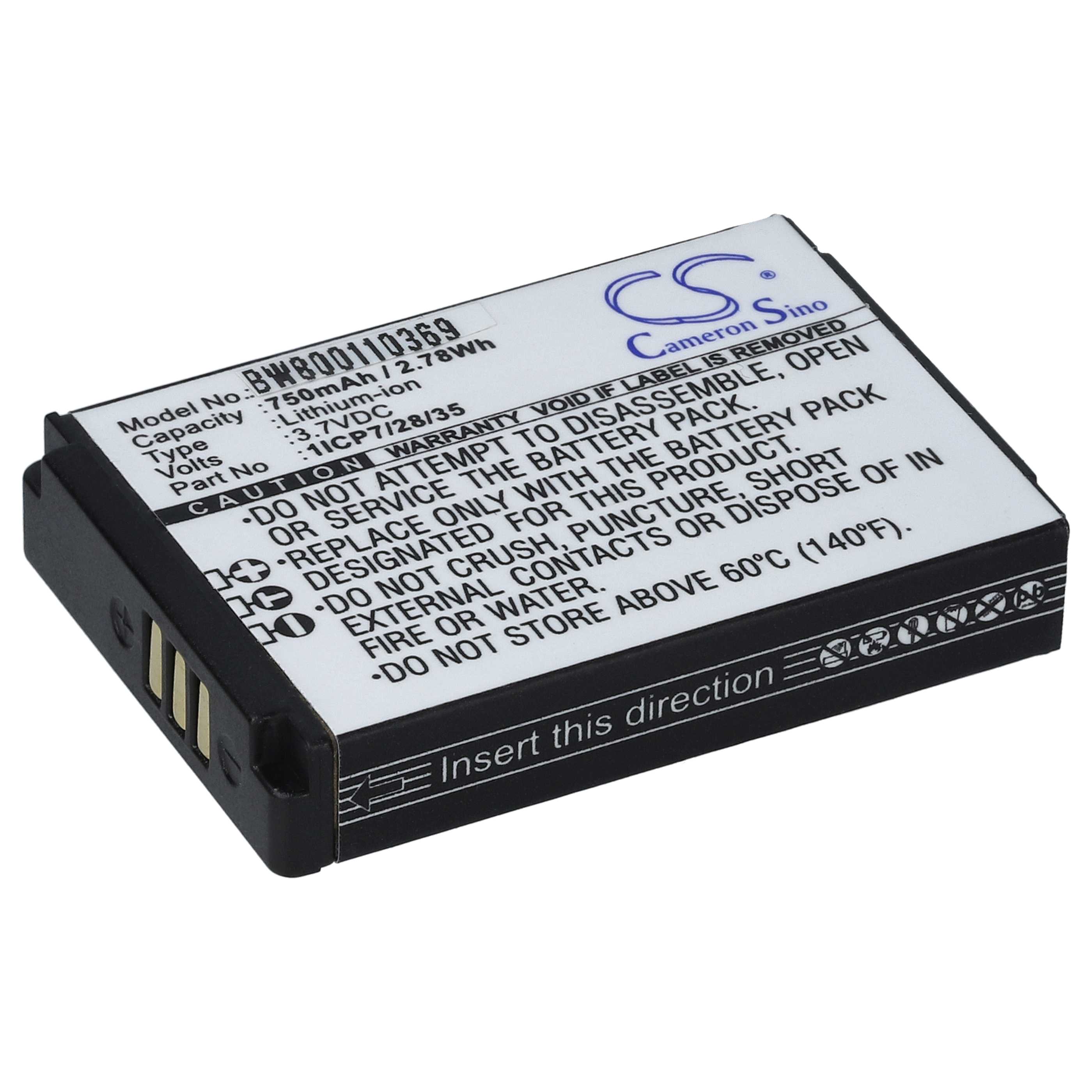 Akumulator do słuchawek bezprzewodowych zamiennik Parrot 1ICP7/28/35, PF56100, MH46671 - 750 mAh 3,7 V Li-Ion