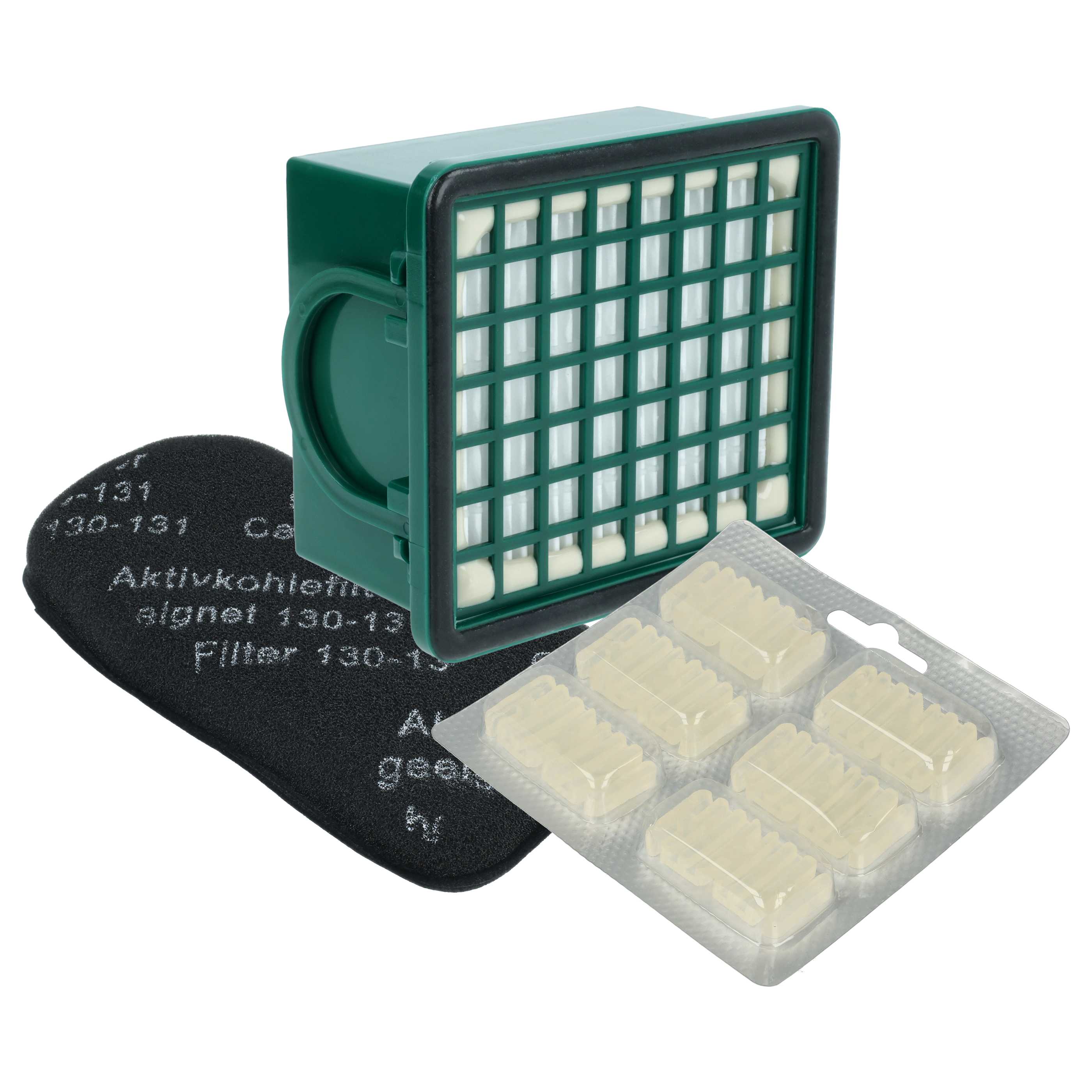 Set di 8 accessori per aspirapolvere Vorwerk folletto 131sc, 130, 131 - filtro ai carboni attivi, filtro HEPA,