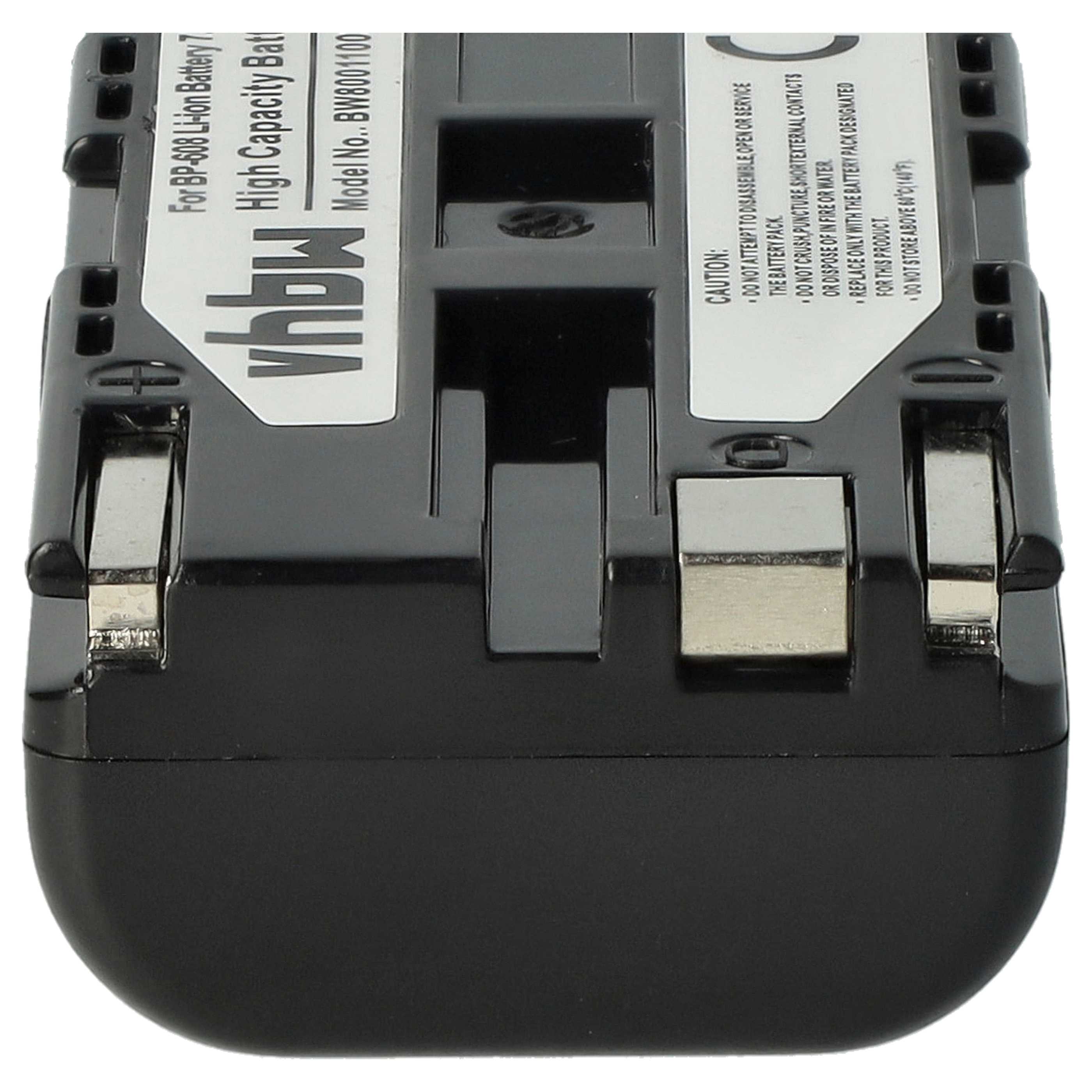 Videocamera 2x Battery replaces Canon BP-608, BP-608A - 1050 mAh 7.4 V Li-Ion