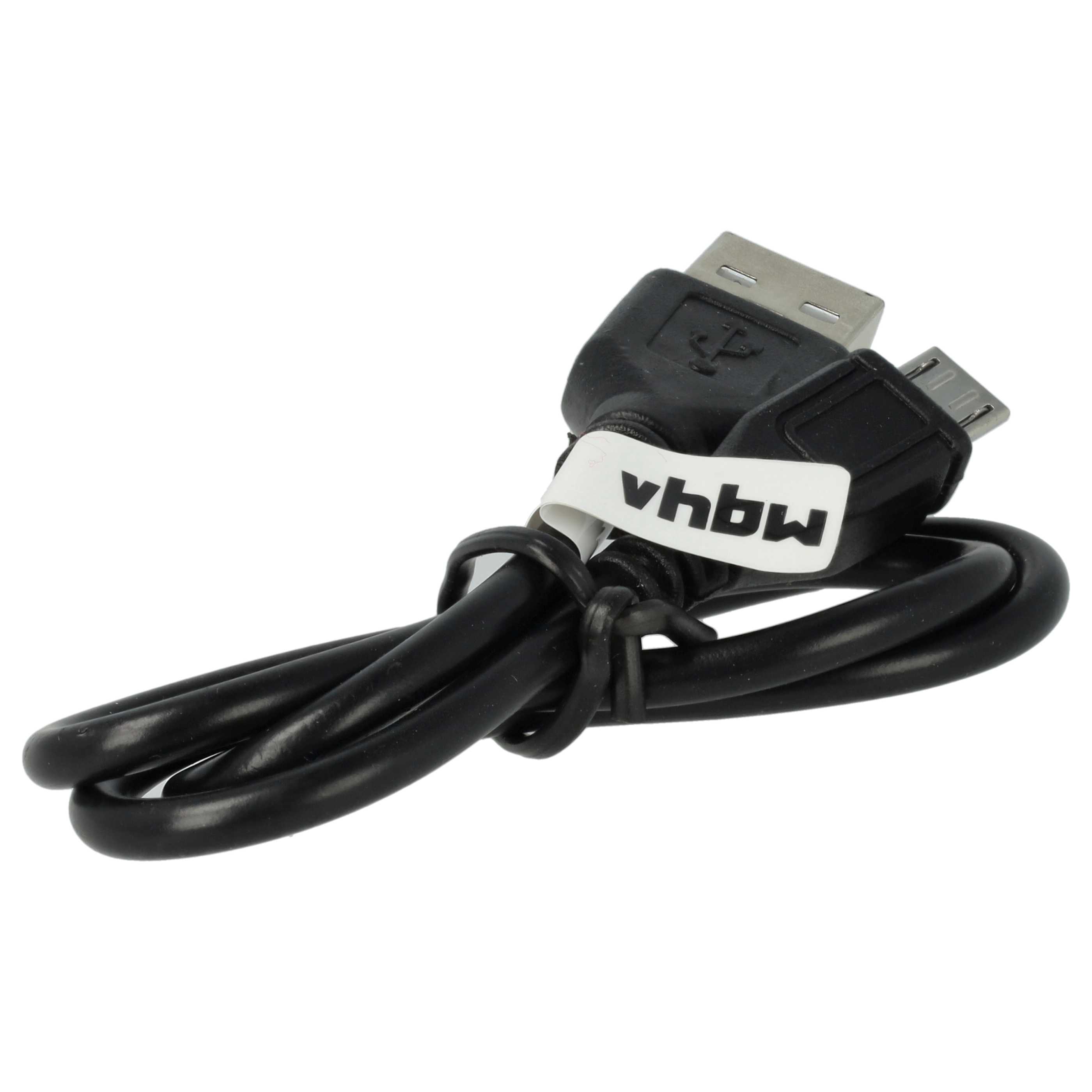 100x Micro-USB Cable USB Type A to Micro USB suitable for various devices - Black, 0.3 m