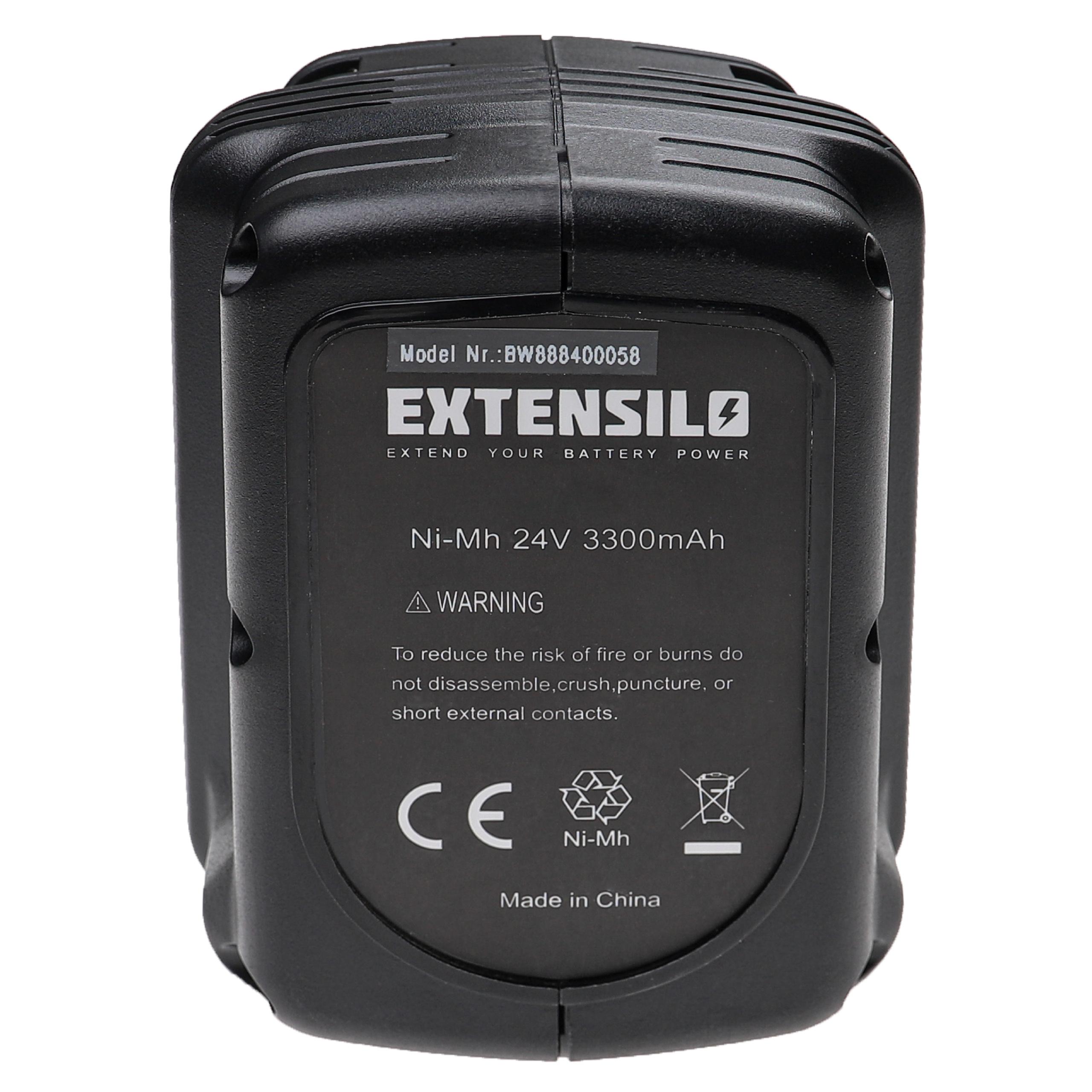 Batteria per attrezzo sostituisce Dewalt DE0240-XJ, DE0240, DE0243, DE0241, DE0243-XJ - 3300 mAh, 24 V, NiMH