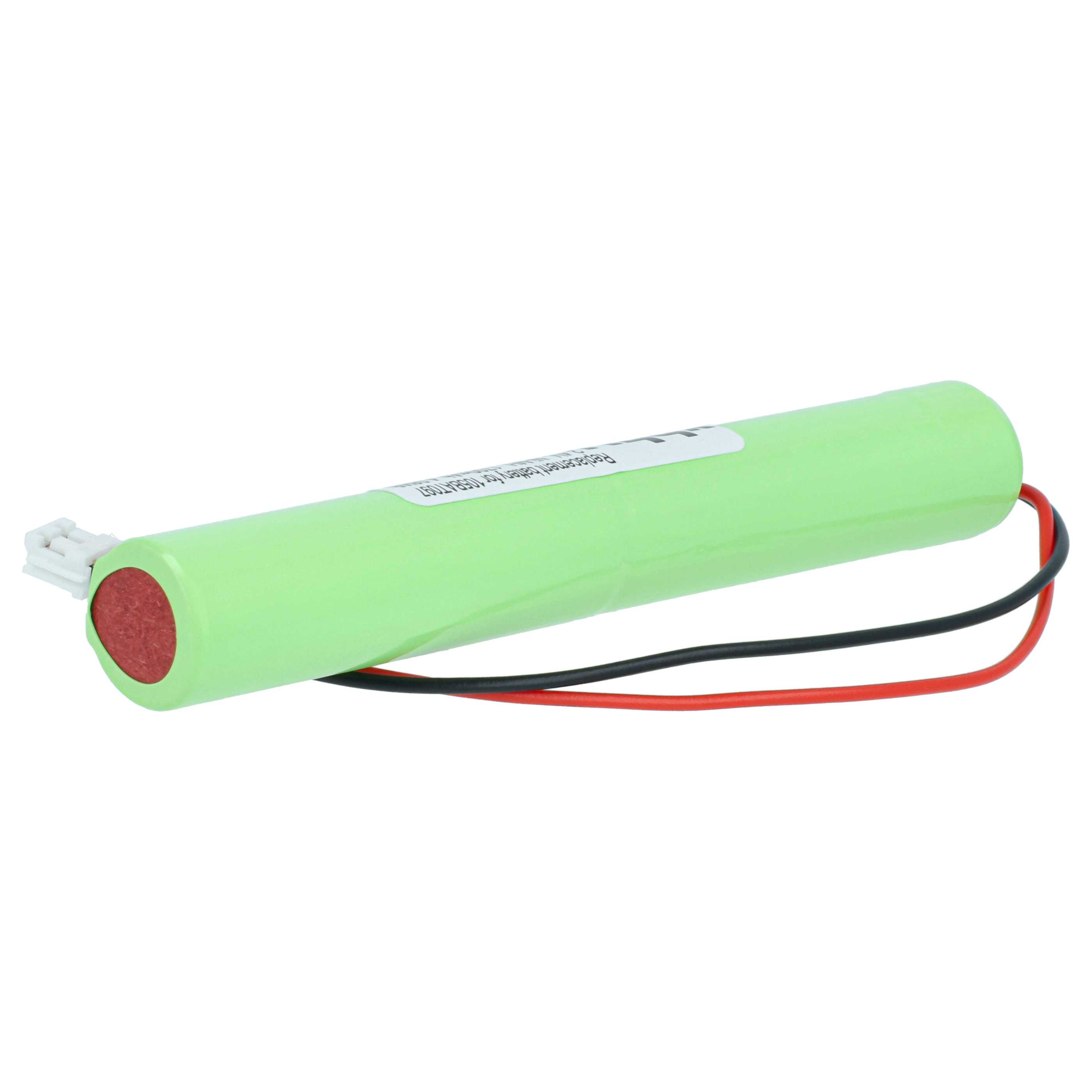 Emergency Light Battery replaces Kaufel 105BAT091 (Ni-Cd), 105BAT097 - 1700 mAh 2.4 V NiMH + cable